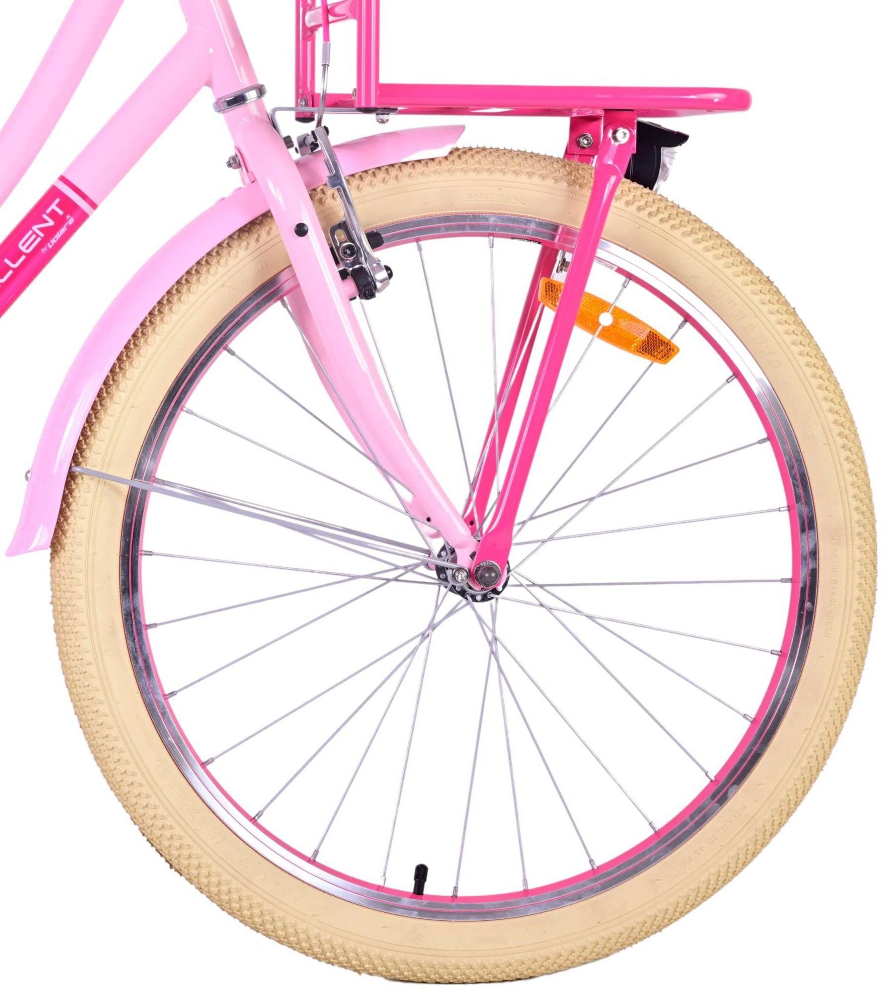 Volare Kinderfahrrad Excellent - Mädchen - 24, 26 Zoll - 3 Gänge - Weiß,Rosa,Grün,Schwarz, Microshift, bis 115 kg, 85% zusammengebaut, 8 - 12 Jahre, Kleidergröße: 140 - 152
