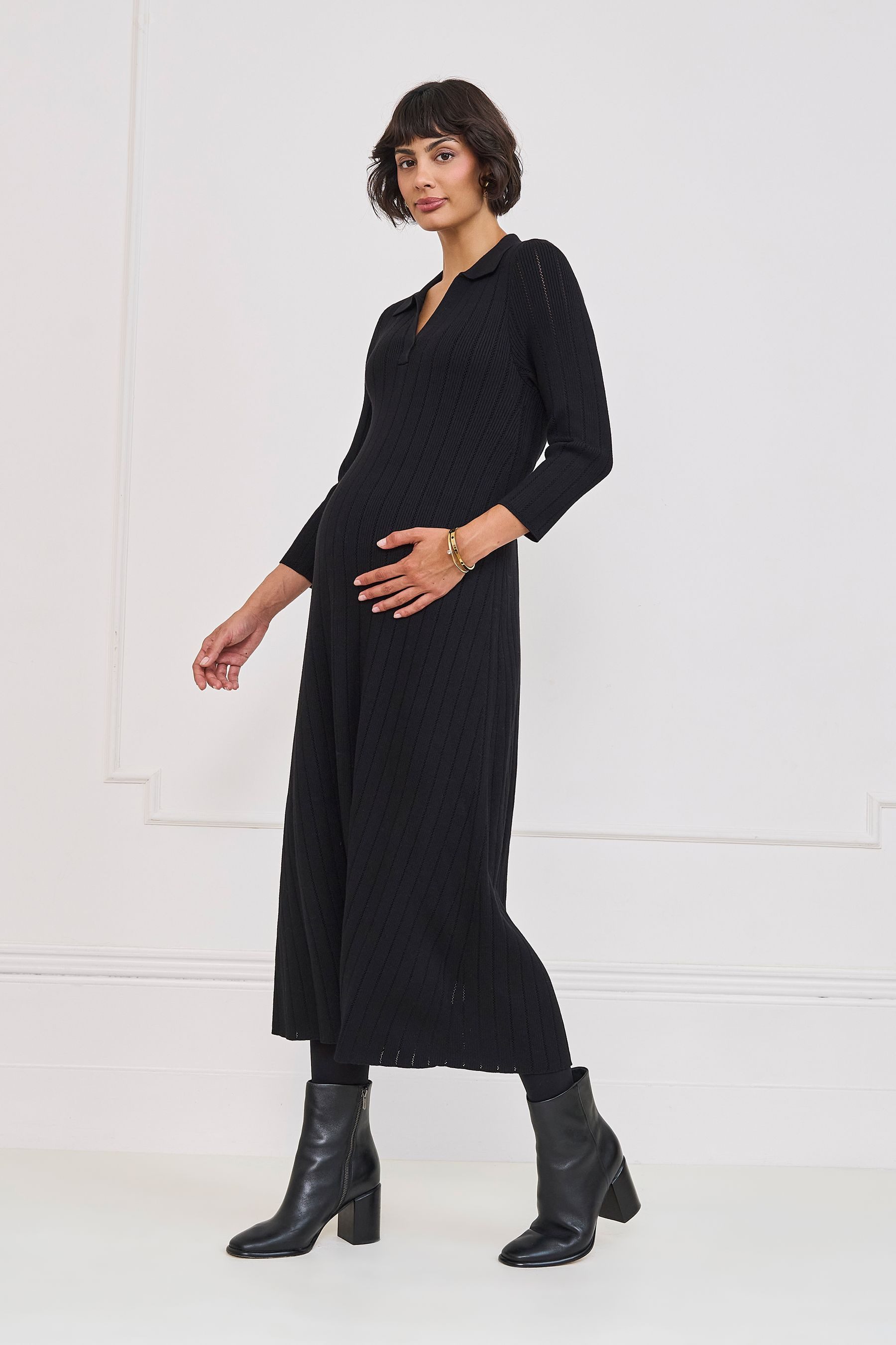 Seraphine Umstandskleid Seraphine Pointelle-Strickkleid, Umstandsmode (1-tlg)