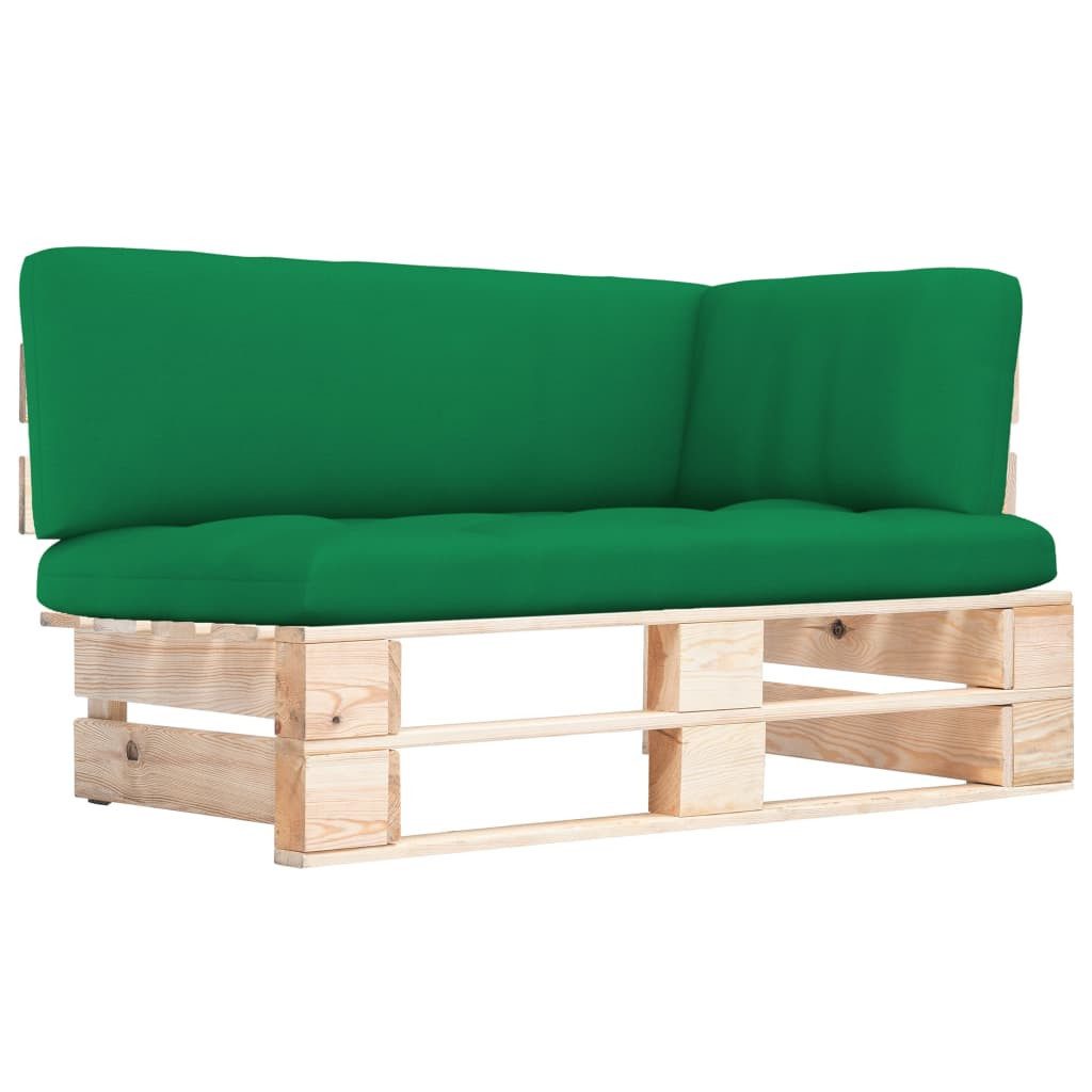 vidaXL Gartenlounge-Eckteil, Outdoor-Ecksofa Paletten Kiefernholz Imprägniert