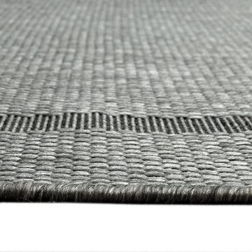 Teppich Klassischer Sisalteppich mit dezenter Bordüre in anthrazit, Carpetia, rechteckig, Höhe: 1 mm