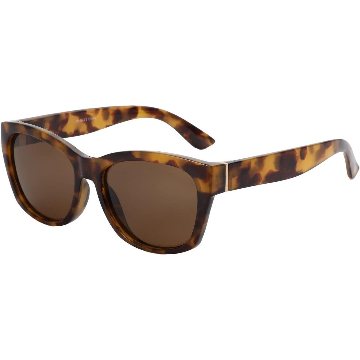 LuxusKollektion Retrosonnenbrille Sonnenbrille Cat Eye Damen Polarisiert UV Gelb Rahmen Braun Linse