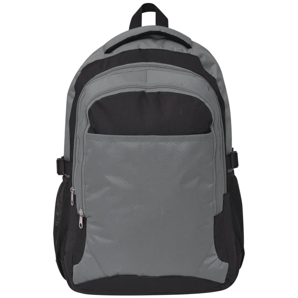 vidaXL Rucksack Schulrucksack 40 L Schwarz und Grau (1-tlg), Schulrucksack Laptop-Rucksack Sporttasche Freizeitrucksack 40 L Grün – Bild 2 von 5