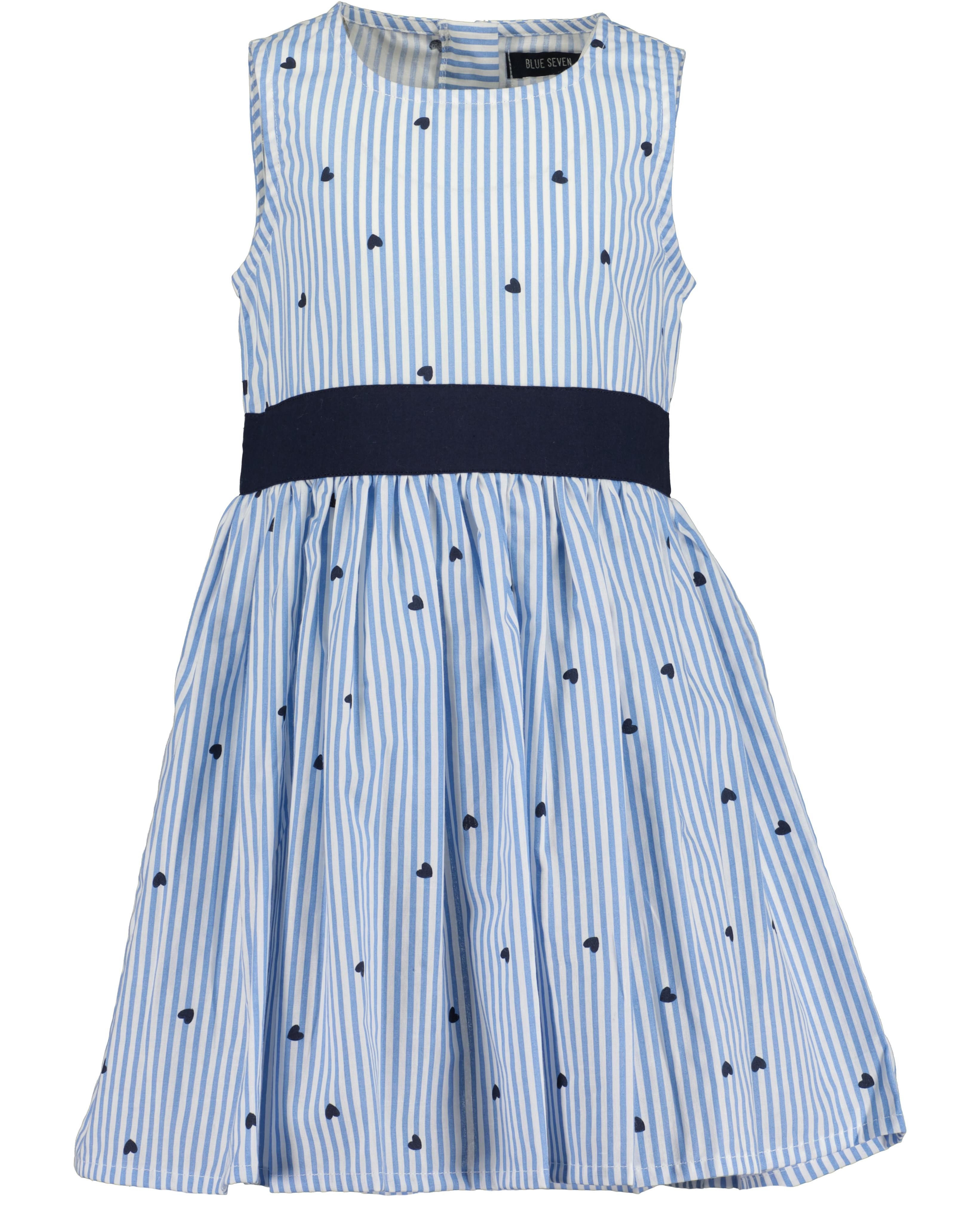 Blue Seven Sommerkleid im zeitlosem Streifen-Design mit tollem Herzen-Allover