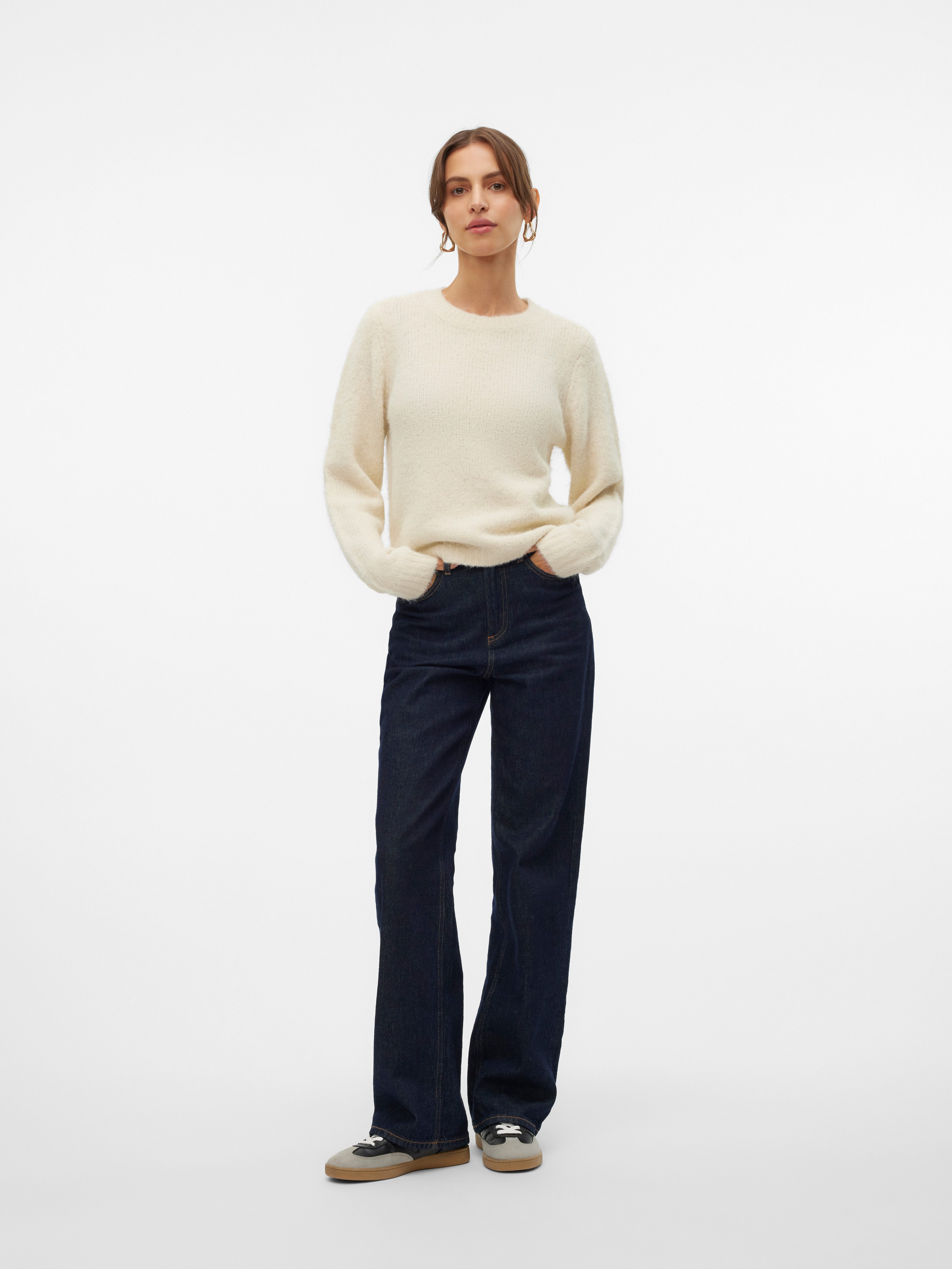 Vero Moda Strickpullover VMNOVAH LS O-NECK PULLOVER GA NOOS