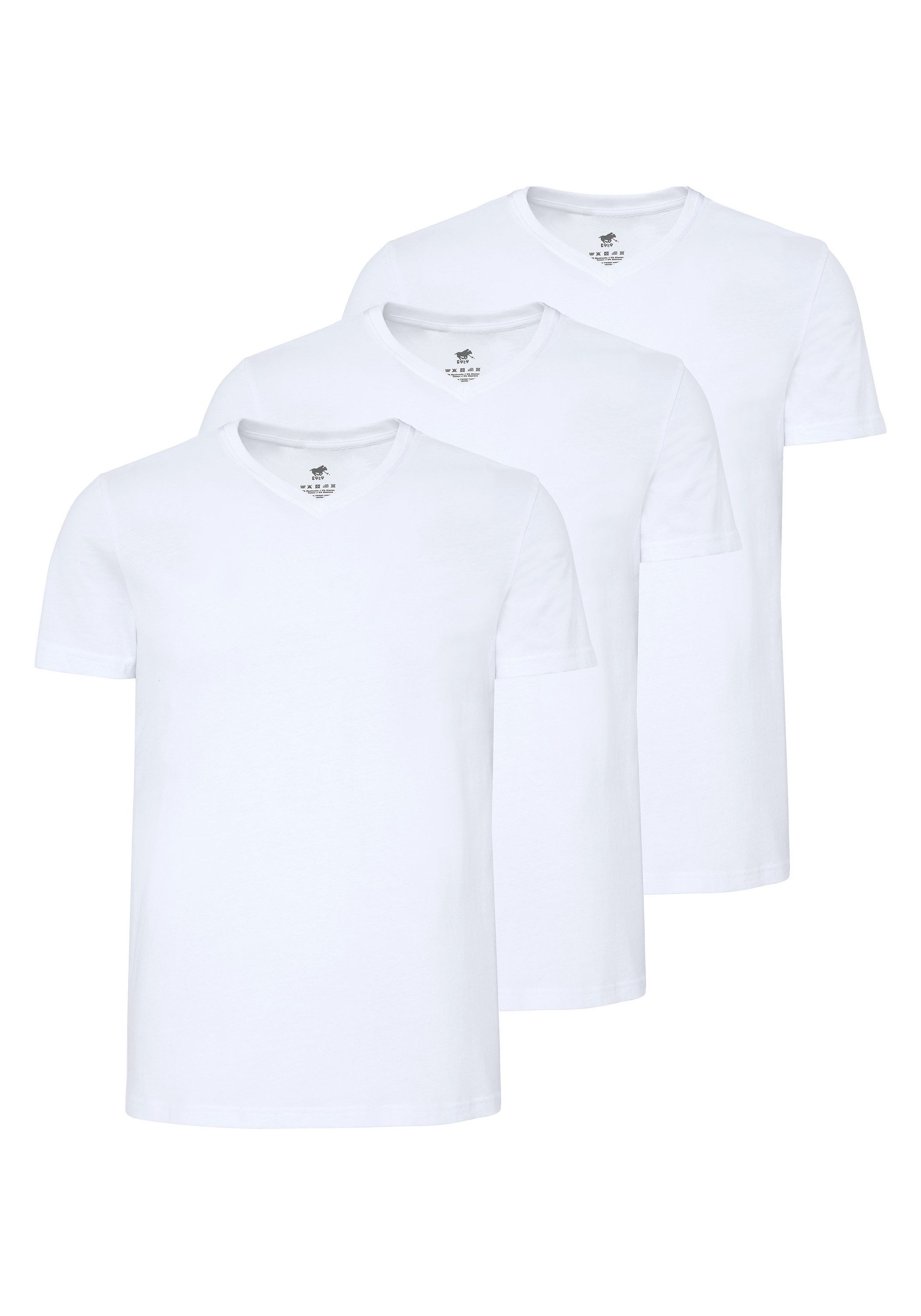 Polo Sylt T-Shirt im 3er-Pack mit V-Ausschnitt (1, 1-tlg)