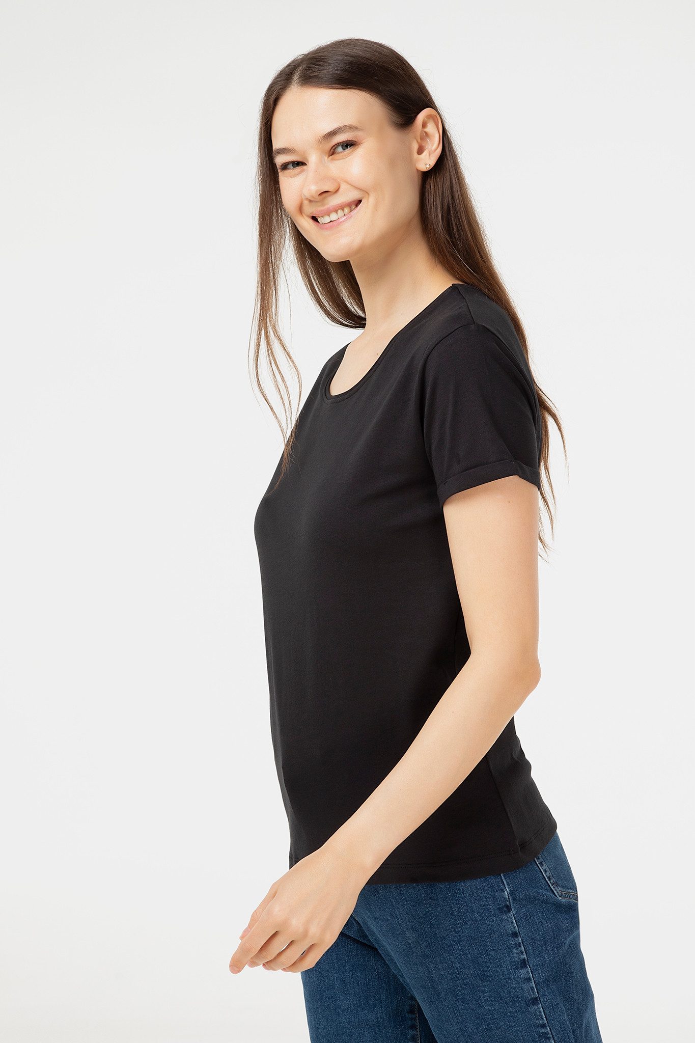 Evermind T-Shirt Damen T-Shirt aus Bio-Baumwolle – fair produziert & nachhaltig