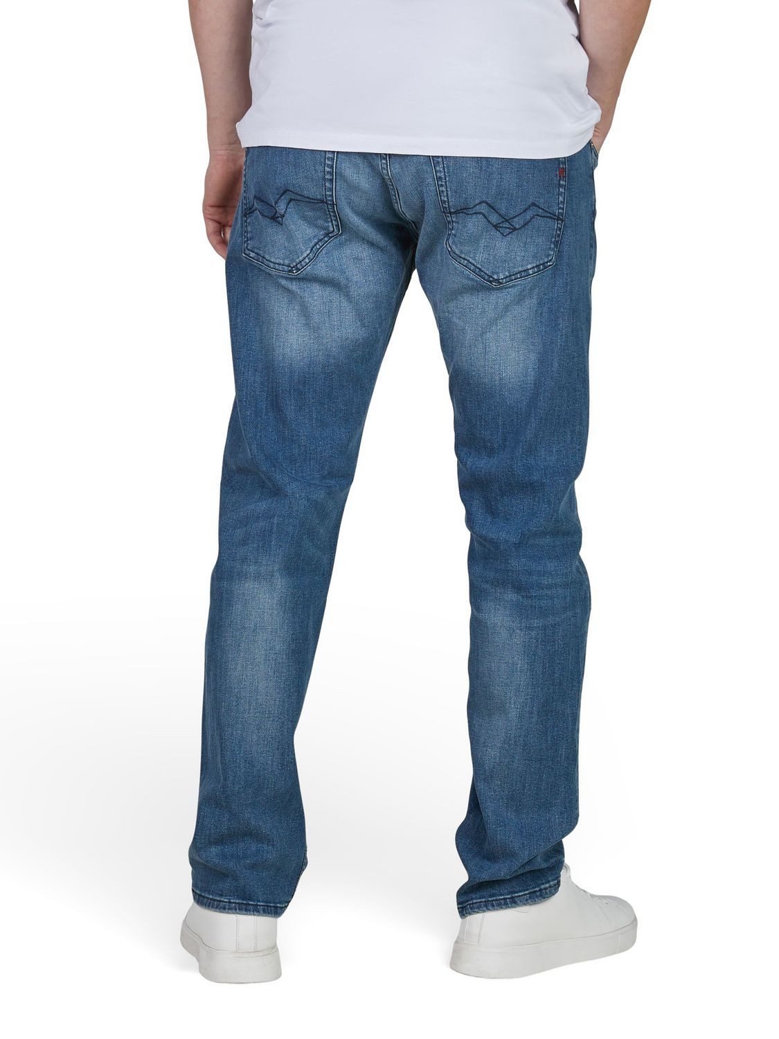 Replay Straight-Jeans Herren Jeanshose Grover Denim Hose mit Stretch günstig online kaufen