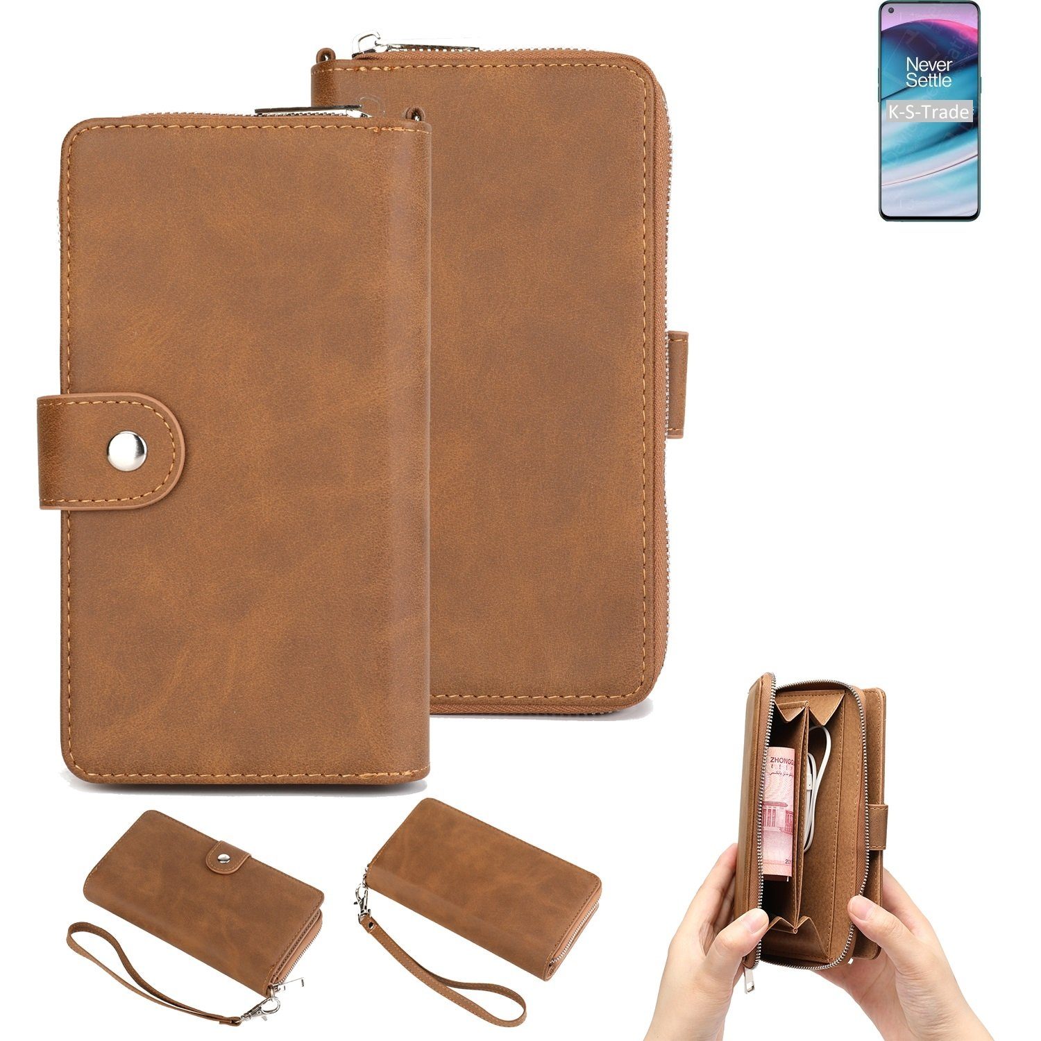 K-S-Trade Handyhülle für OnePlus Nord CE 5G, Handyhülle Schutzhülle & Portemonnee Tasche Handytasche Case Etui