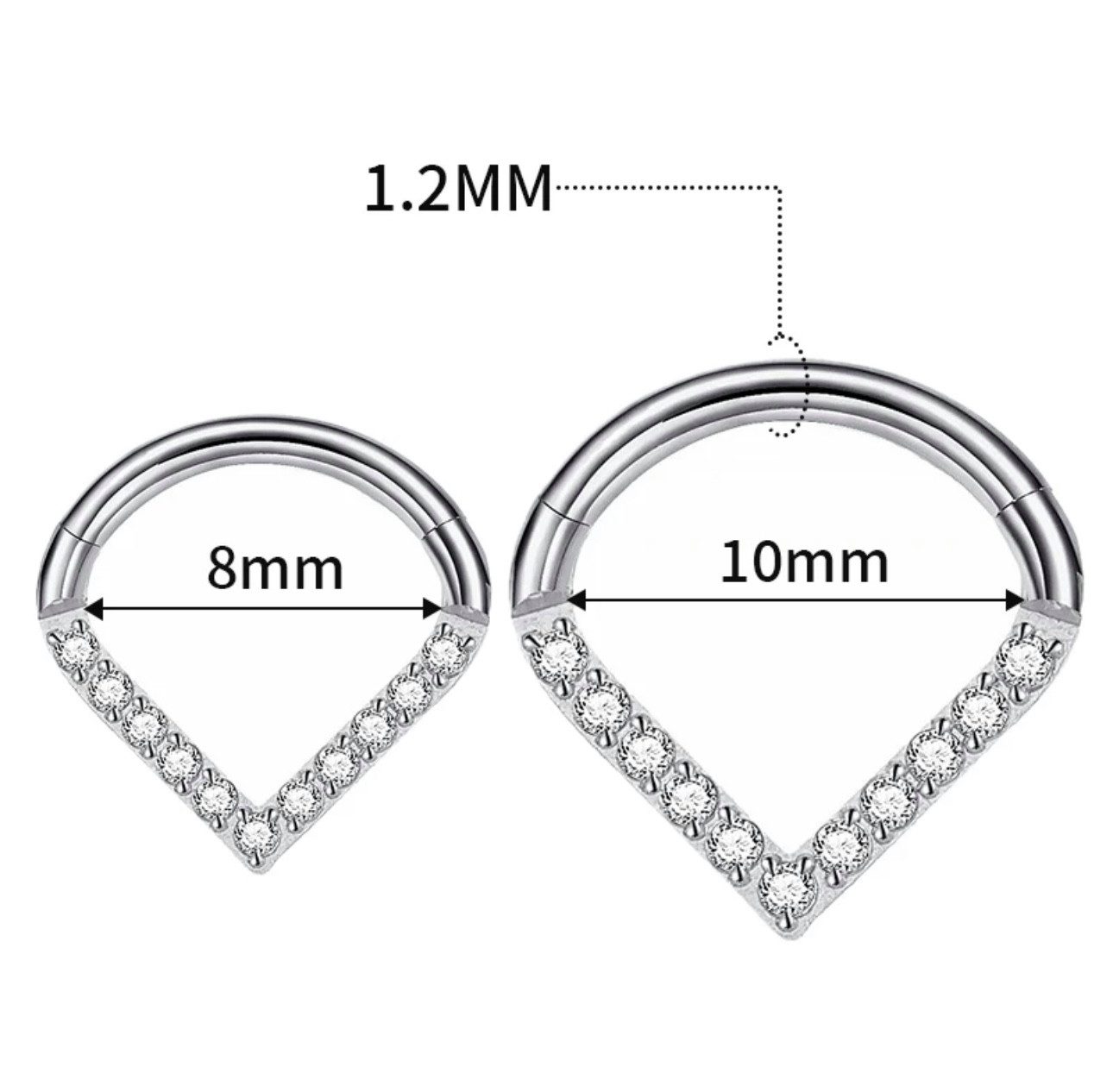 Karisma Schmuck Nasenpiercing Titan Hinged Nasenring Segmentring Charnier/C günstig online kaufen