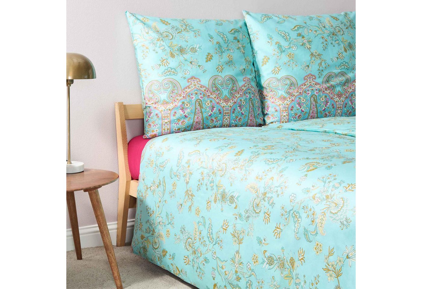 Bassetti Bettwäsche Granfoulard Bettwäsche Indian Roses, hohe Druckqualität mit beständigen Farben