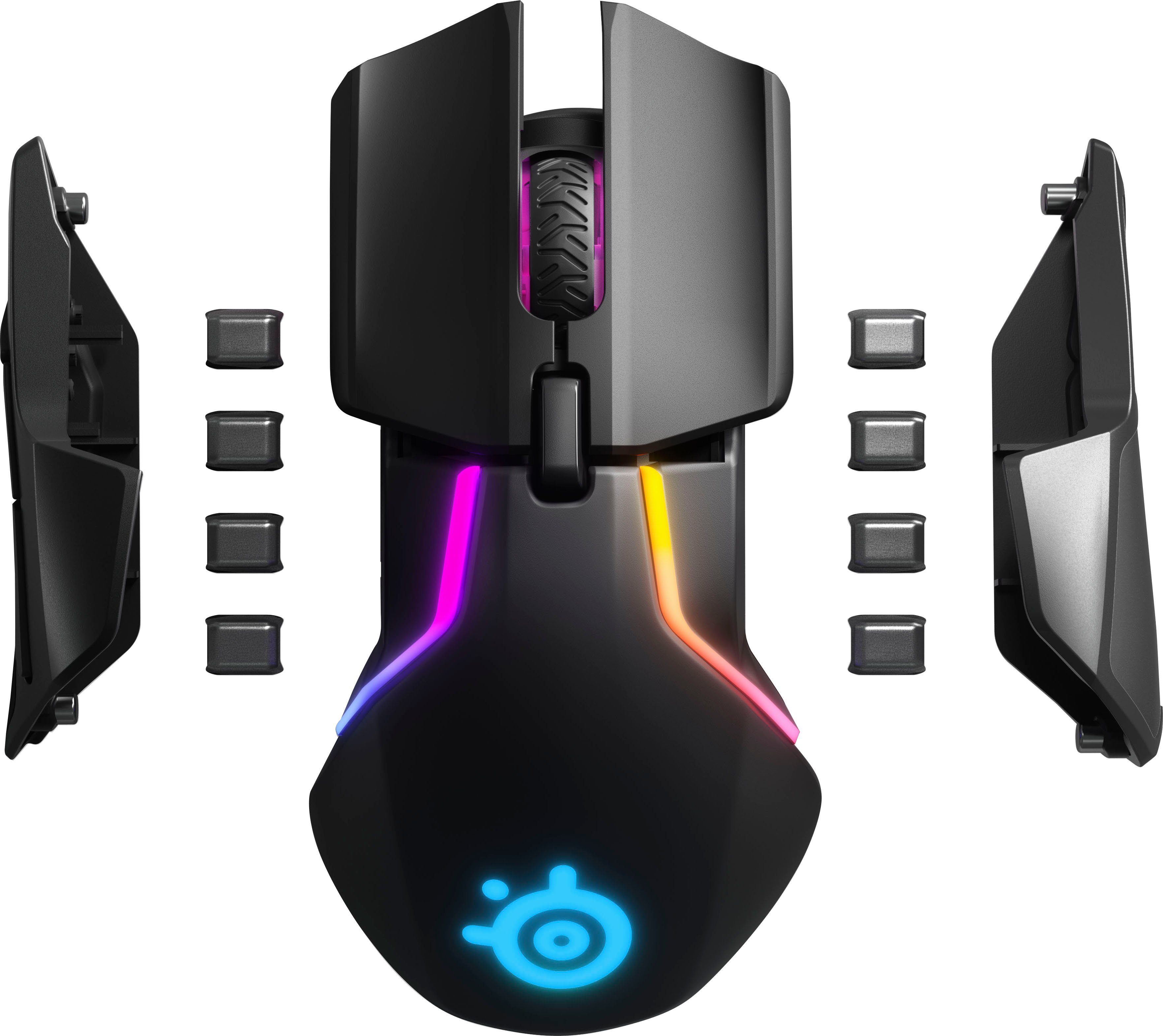 SteelSeries Bundle Rival 650 Wireless + QcK Large Cyberpunk Edition  Gaming-Maus (USB)