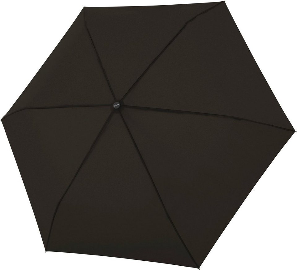 doppler® Taschenregenschirm Smart close uni, black, Mit nur einem  Knopfdruck schließt sich das Schirmdach