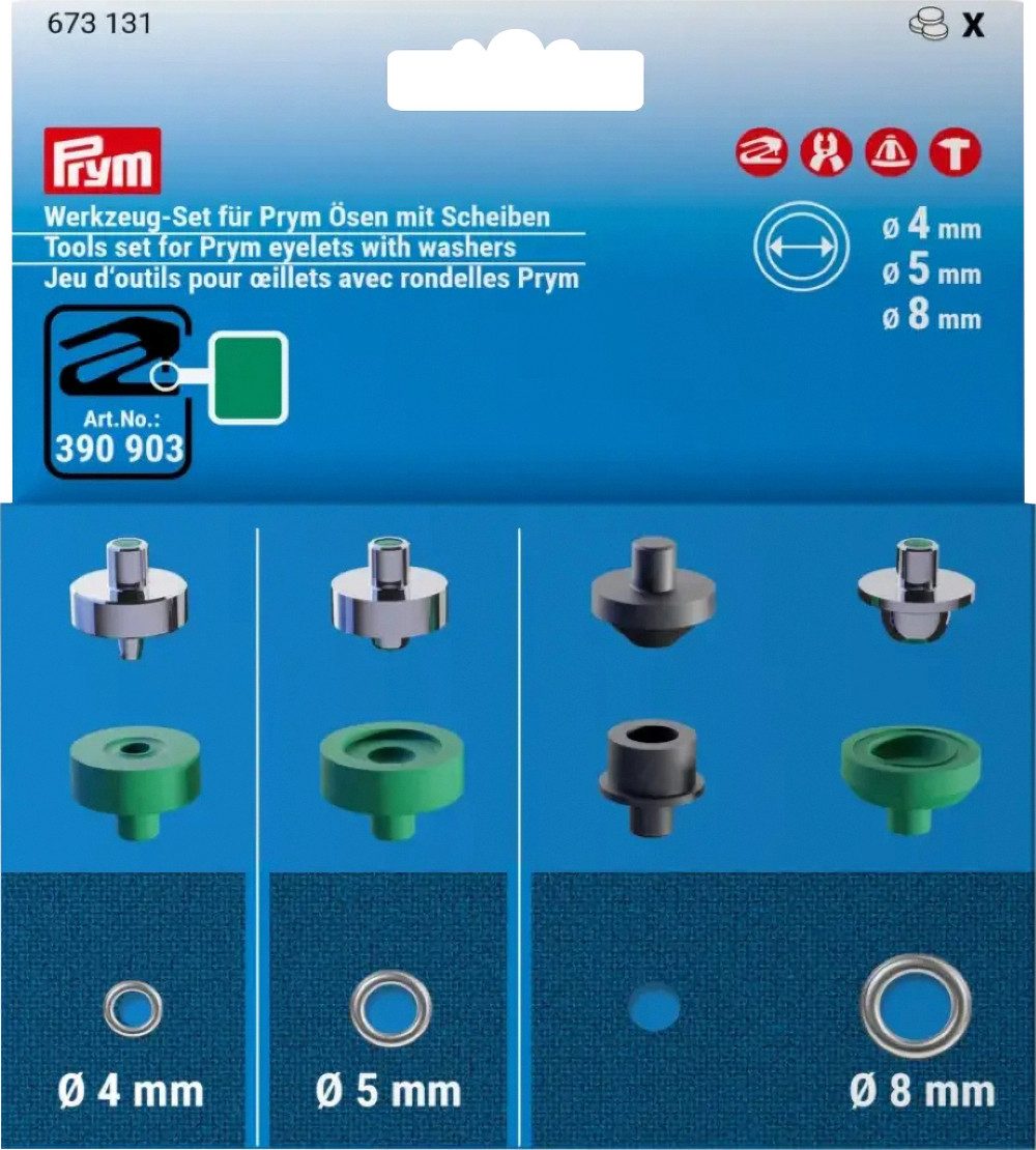 Prym Öse Prym Werkzeug-Set für Prym Люверсы mit Scheiben, 4, 5 (8-St)