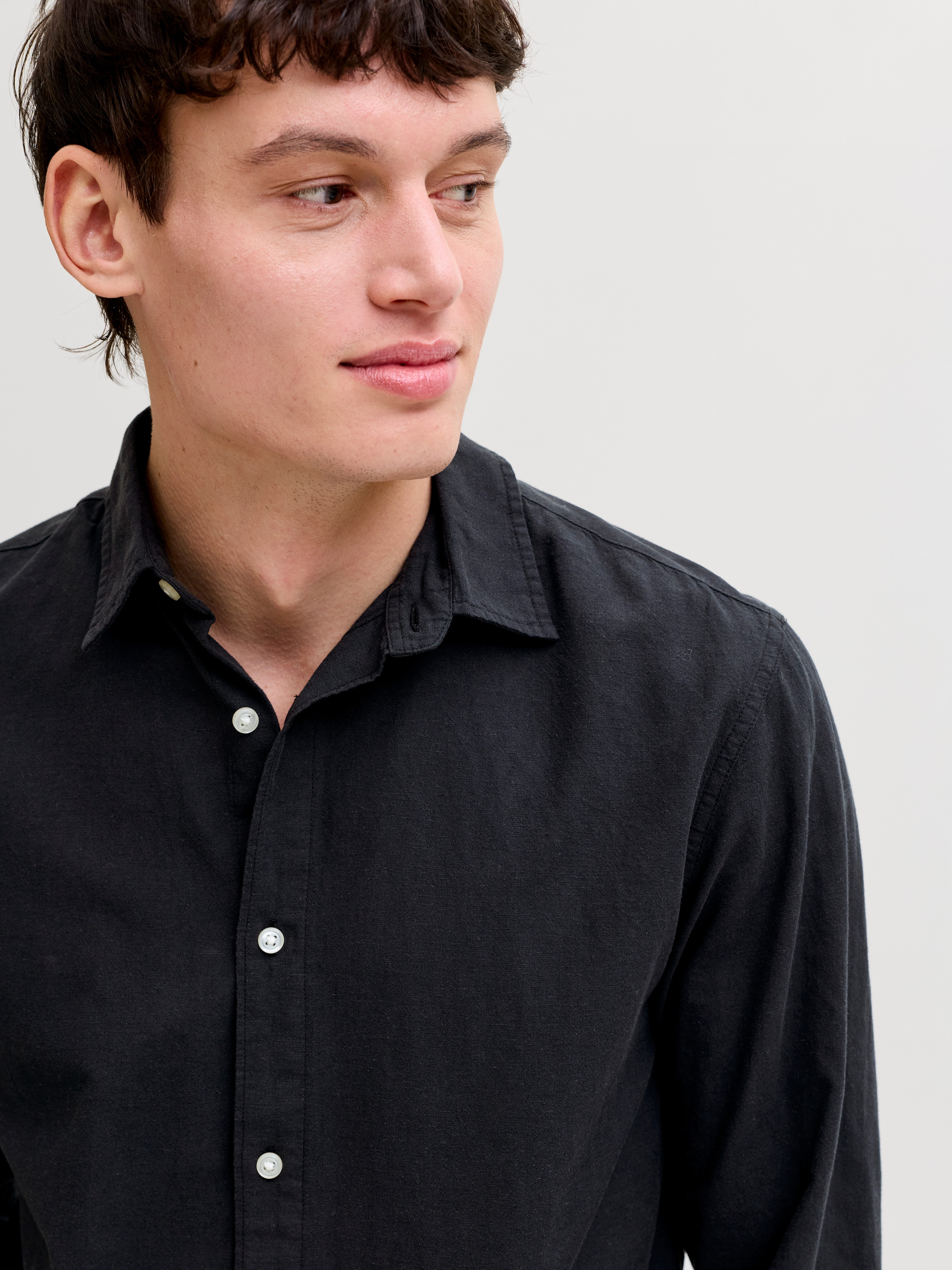 Jack & Jones Langarmhemd JJEBREEZE LINEN BLEND SHIRT L/S SN mit Knopfleiste günstig online kaufen