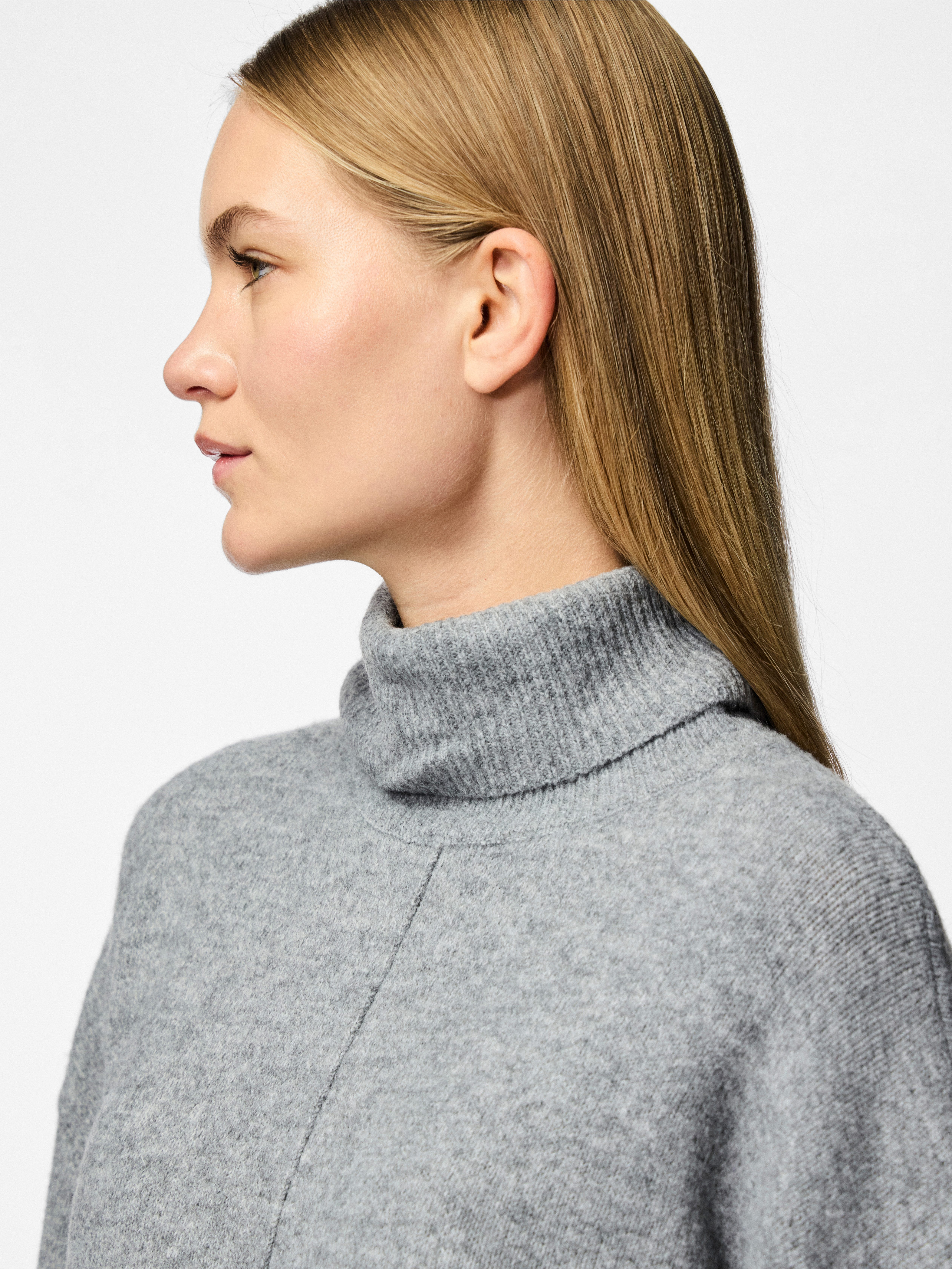 pieces Rollkragenpullover PCMALOU LS ROLLNECK KNIT NOOS BC