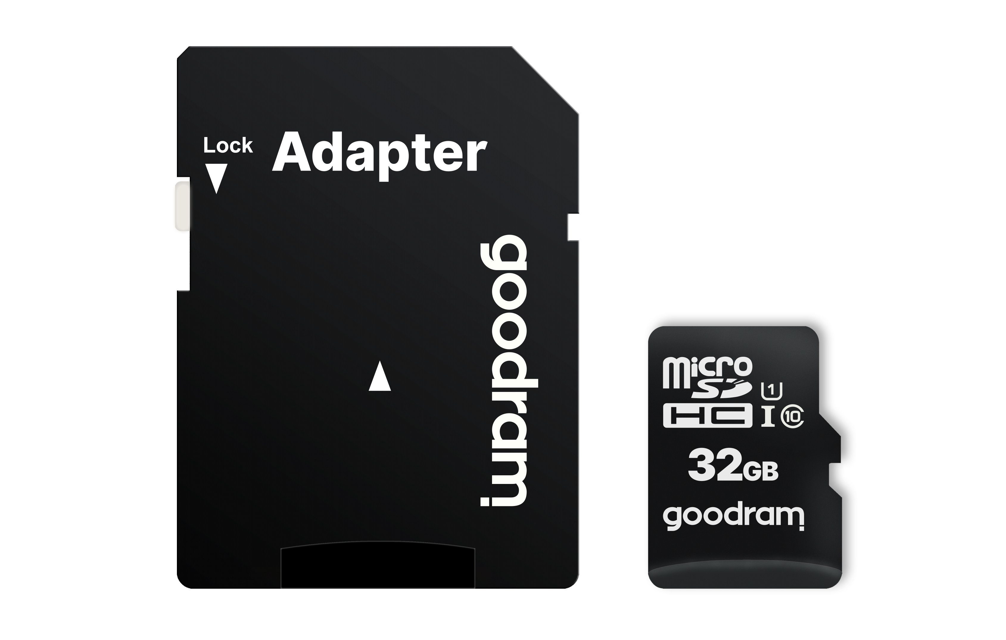 Goodram Beschriftungsband GOODRAM microSDHC 32GB Class 10 UHS-I + adapter