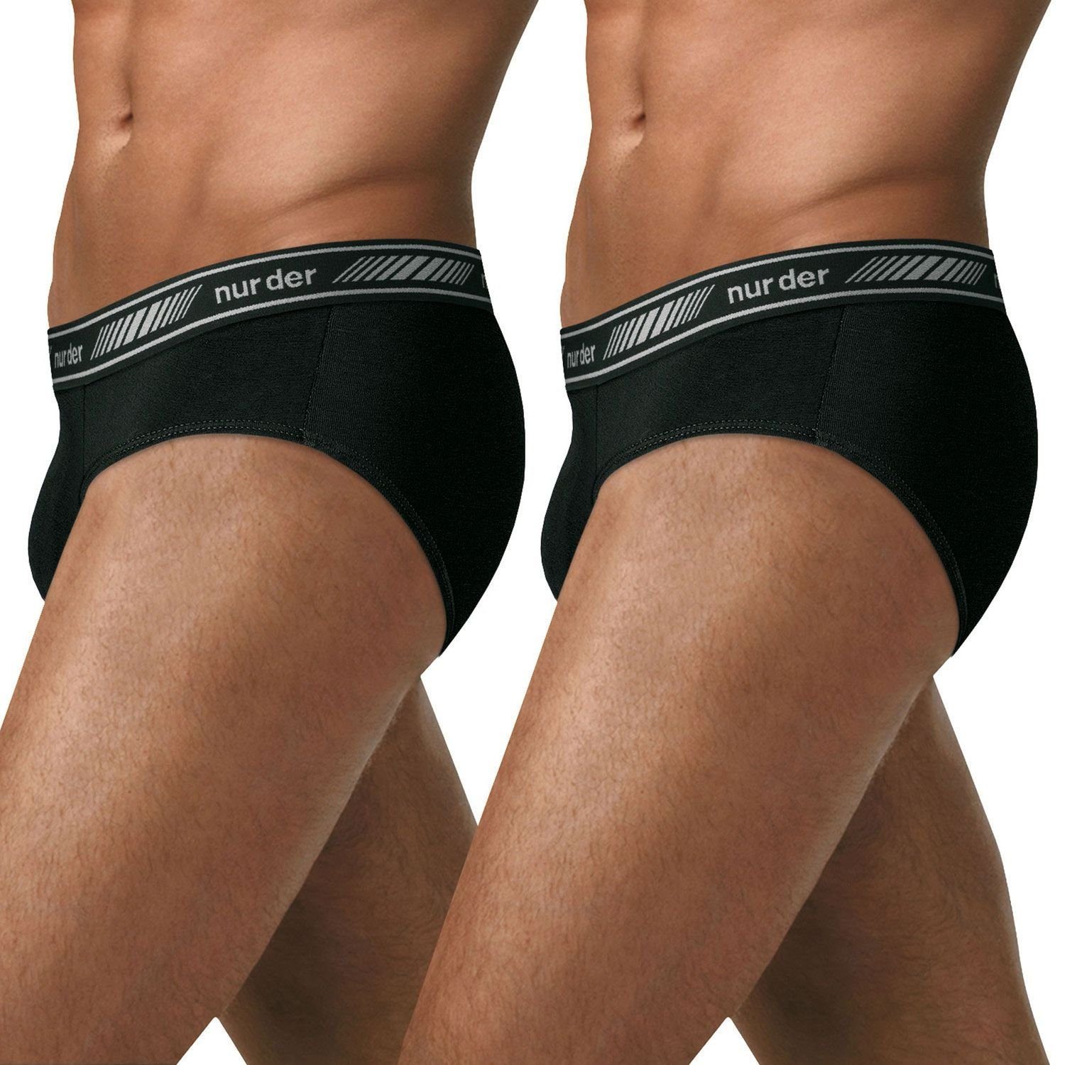 Der 6er (6-St) Nur Eingriff, Cotton Schwarz Pack im 3D Flex Slip ohne