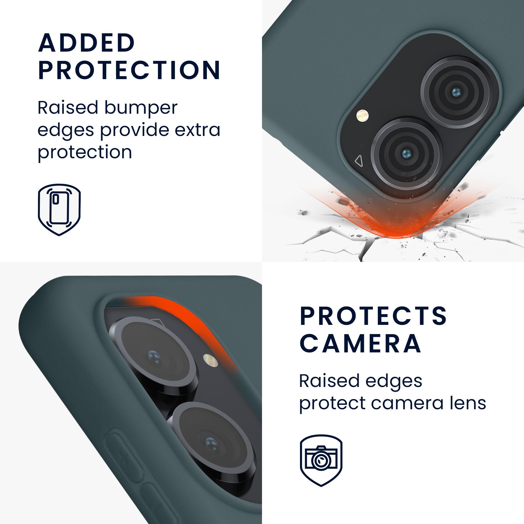 kwmobile Handyhülle Hülle für ASUS Zenfone 10 / Zenfone 9, Hülle Silikon - Soft Handyhülle - Handy Case Cover