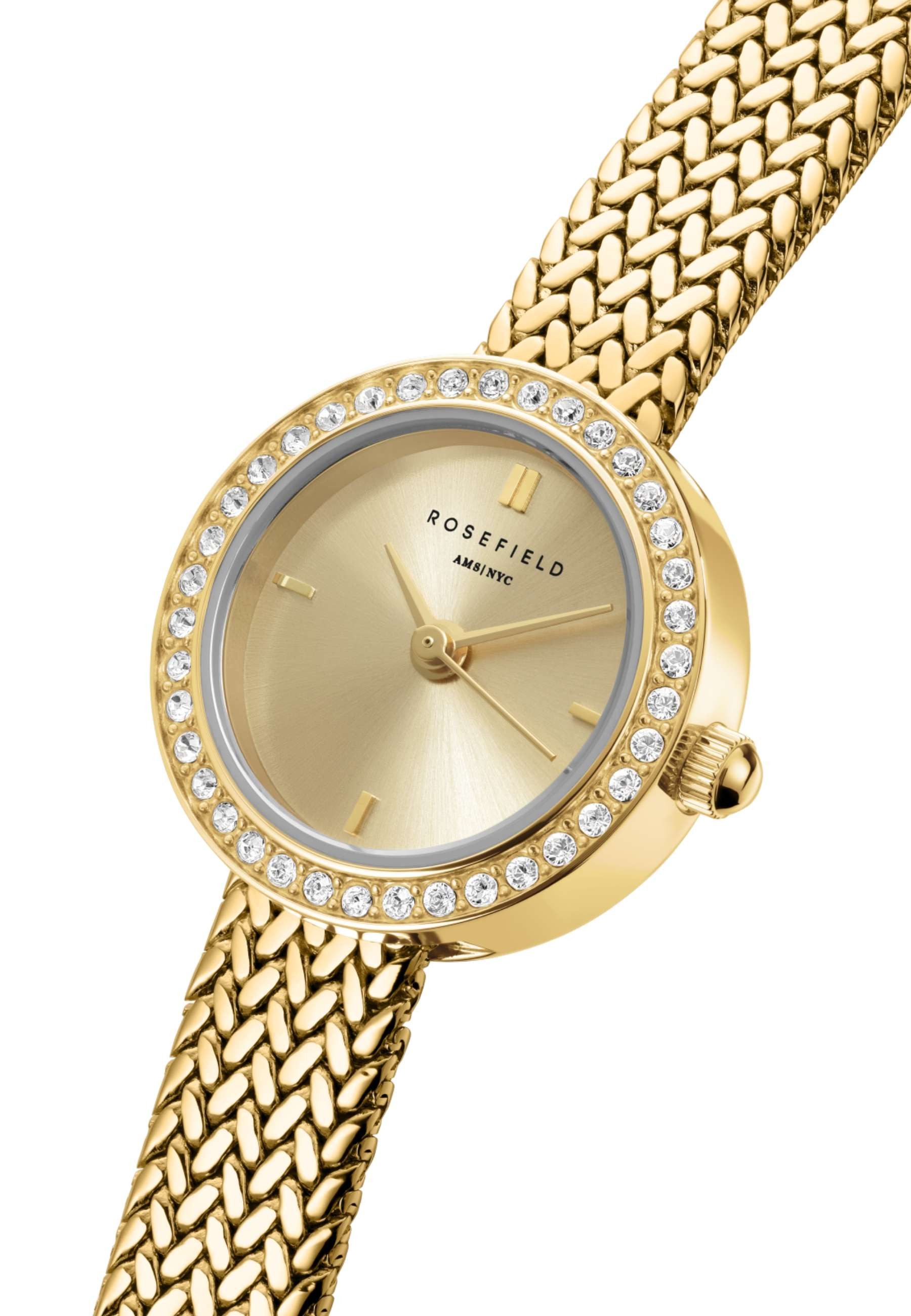ROSEFIELD Quarzuhr ROSEFIELD Damenuhr Mini Small Edit 20.4mm Goldfarben