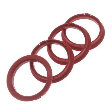 RKC Reifenstift 4x Zentrierringe Dunkelrot Felgen Ringe Made in Germany, Maße: 74,1 x 64,1 mm