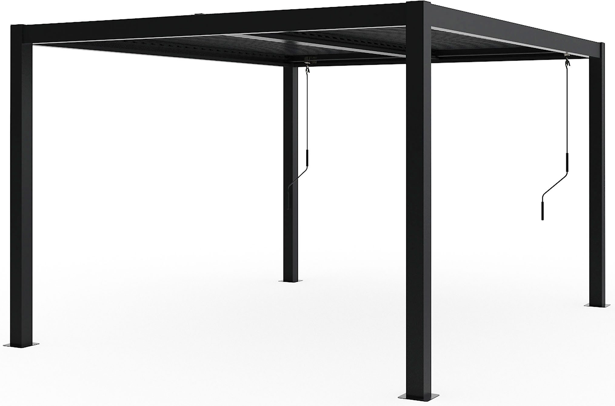 Sojag Pergola Milo 1012 Schwarz, BxTxH: 297,5x365,5x224,6 cm, Massive Stahlkonstruktion