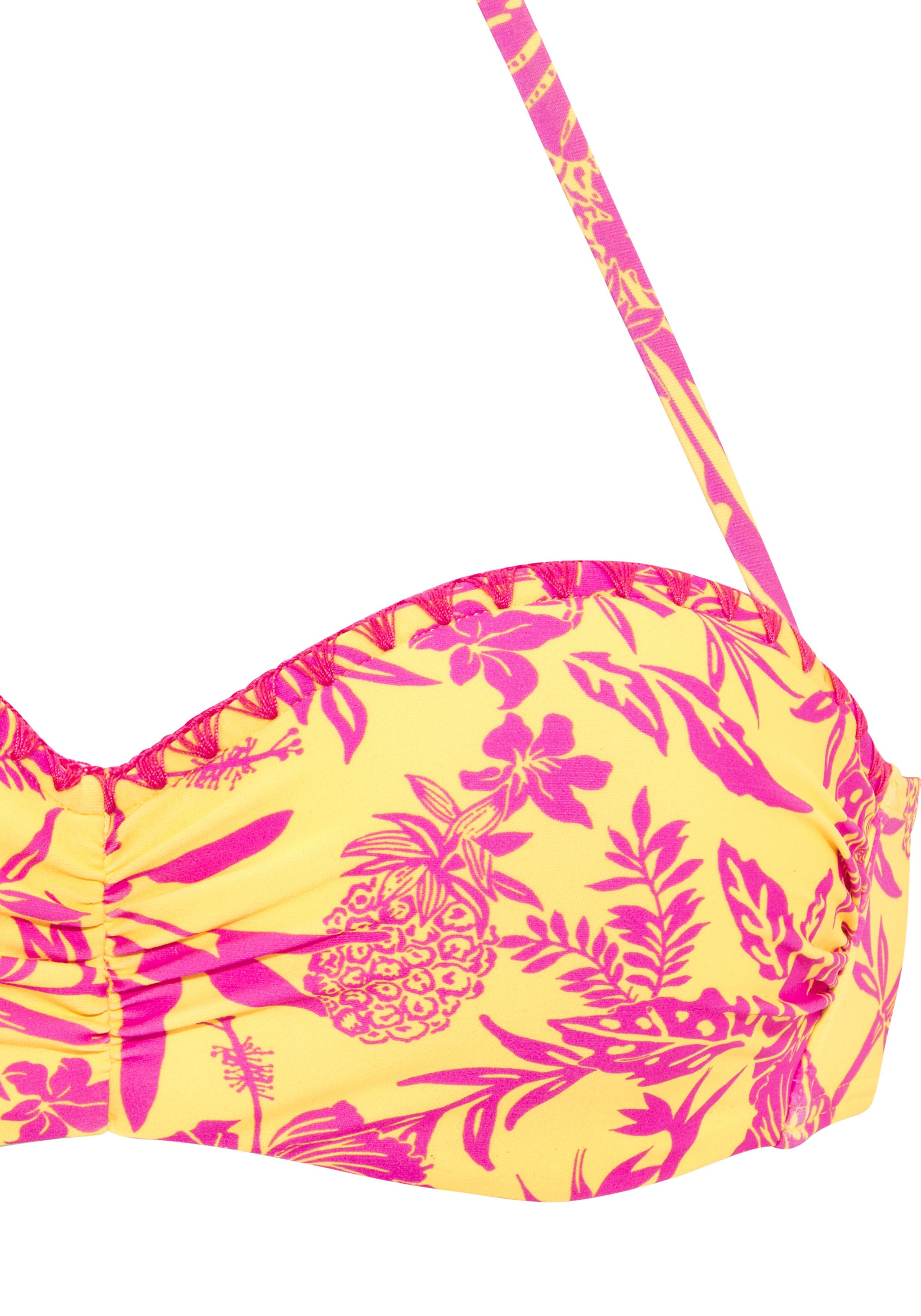 Venice Beach Bügel-Bandeau-Bikini Kensi mit kontrasfarbener Häkelkante – Bild 4 von 5