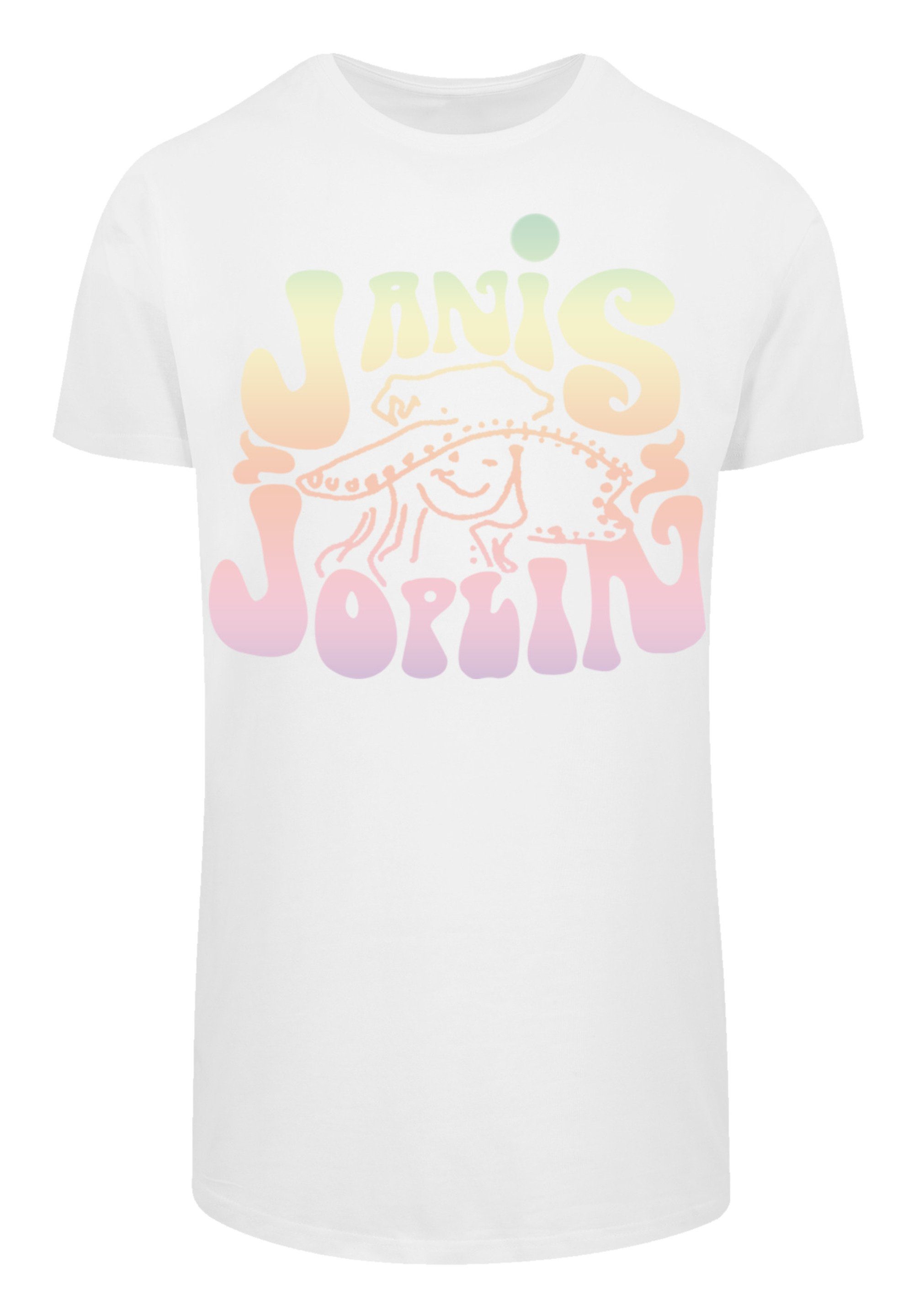 F4NT4STIC T-Shirt PLUS SIZE Janis Joplin Pastel Logo Print weiß
