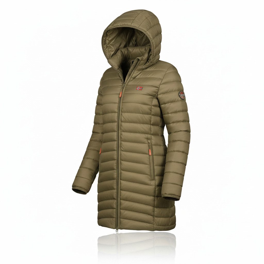 Geographical Norway Steppmantel Damen Outdoorjacke Lange Steppjacke Parka S-2XL