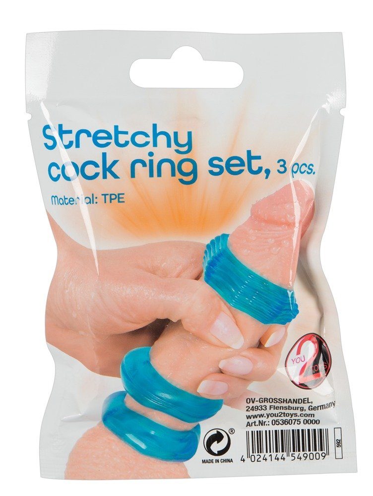 3 Penisring You2Toys pcs. You2Toys set - Stretchy cock ring