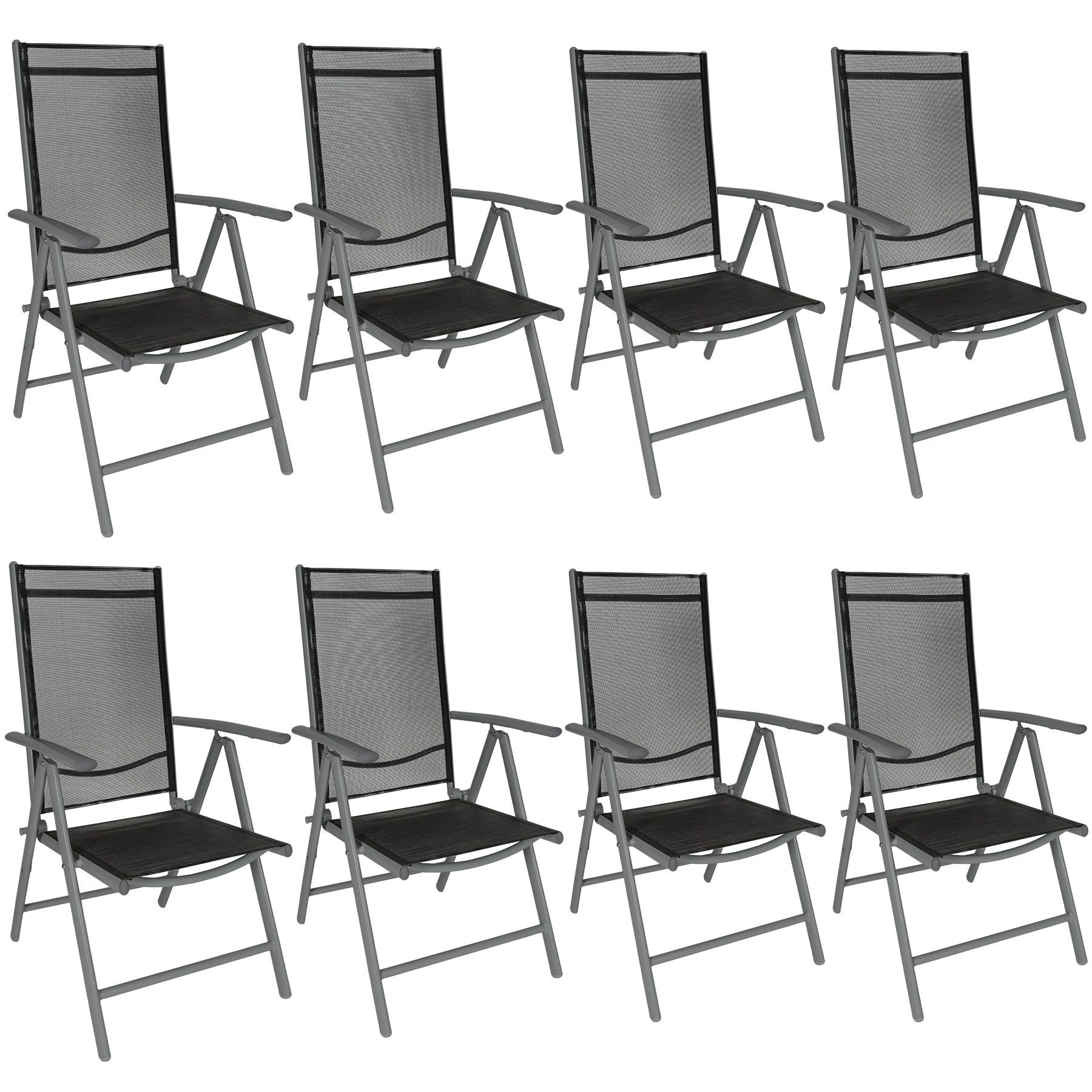 tectake Gartenstuhl »8 Aluminium Gartenstühle« (8 Stück), verstellbare  Rückenlehne online kaufen | OTTO
