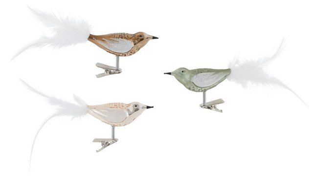 Thüringer Glasdesign Weihnachtsbaumklammer »Nature« (3-tlg), Vogelsortiment-Otto