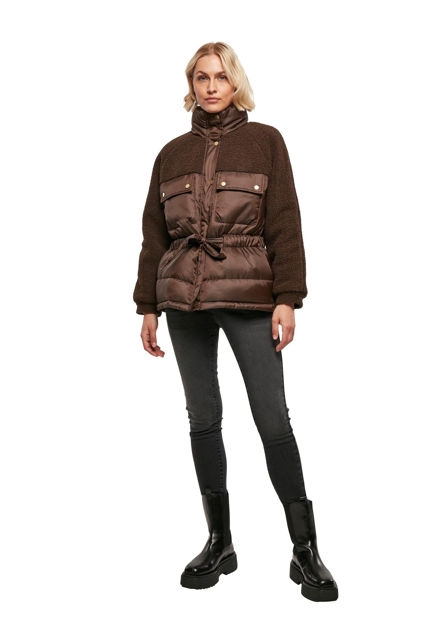 Puffer brown Mix URBAN (1-St) Ladies Sherpa CLASSICS Winterjacke Damen Jacket