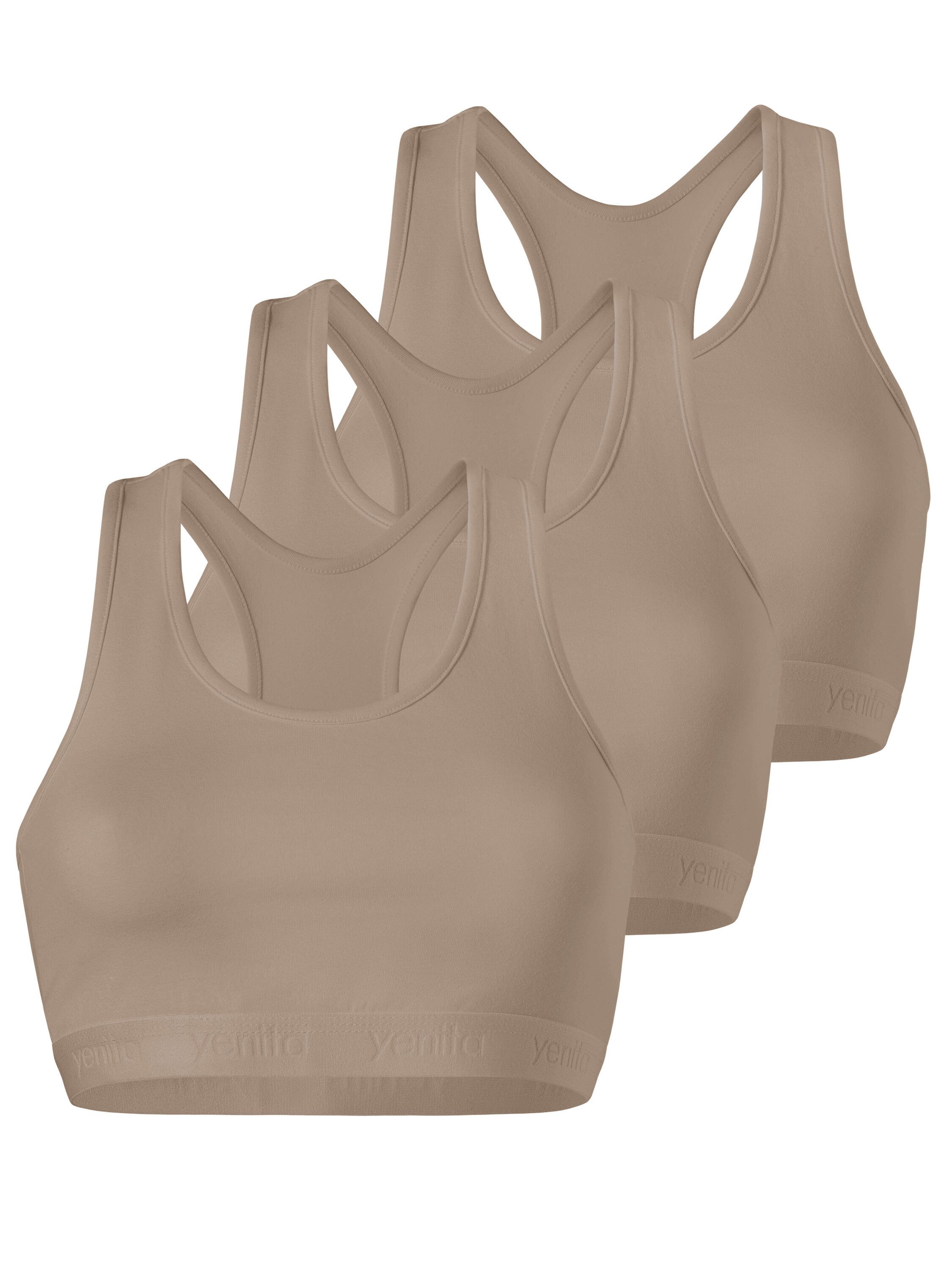 Yenita® Bustier Sports-Collection mit breiten Trägern (3-tlg) mit Racerback