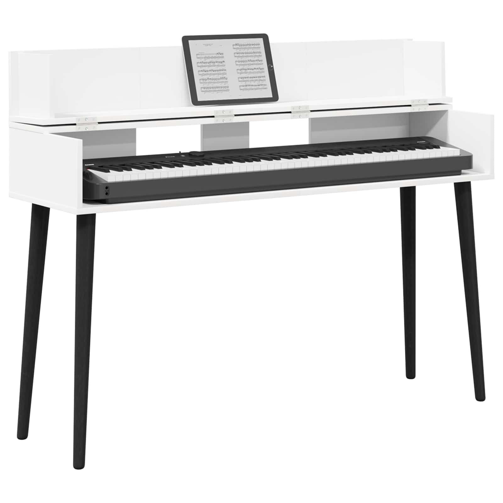 vidaXL Arbeitstisch Studiotisch Weiß 152 x 40 x 19,5 cm Holzwerkstoff (1-St)