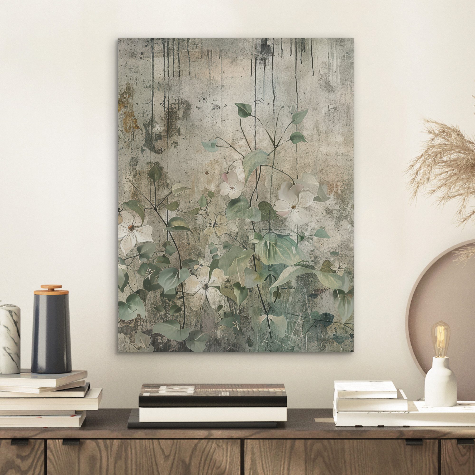 MuchoWow Gemälde Blumen - Blätter - günstig online kaufen