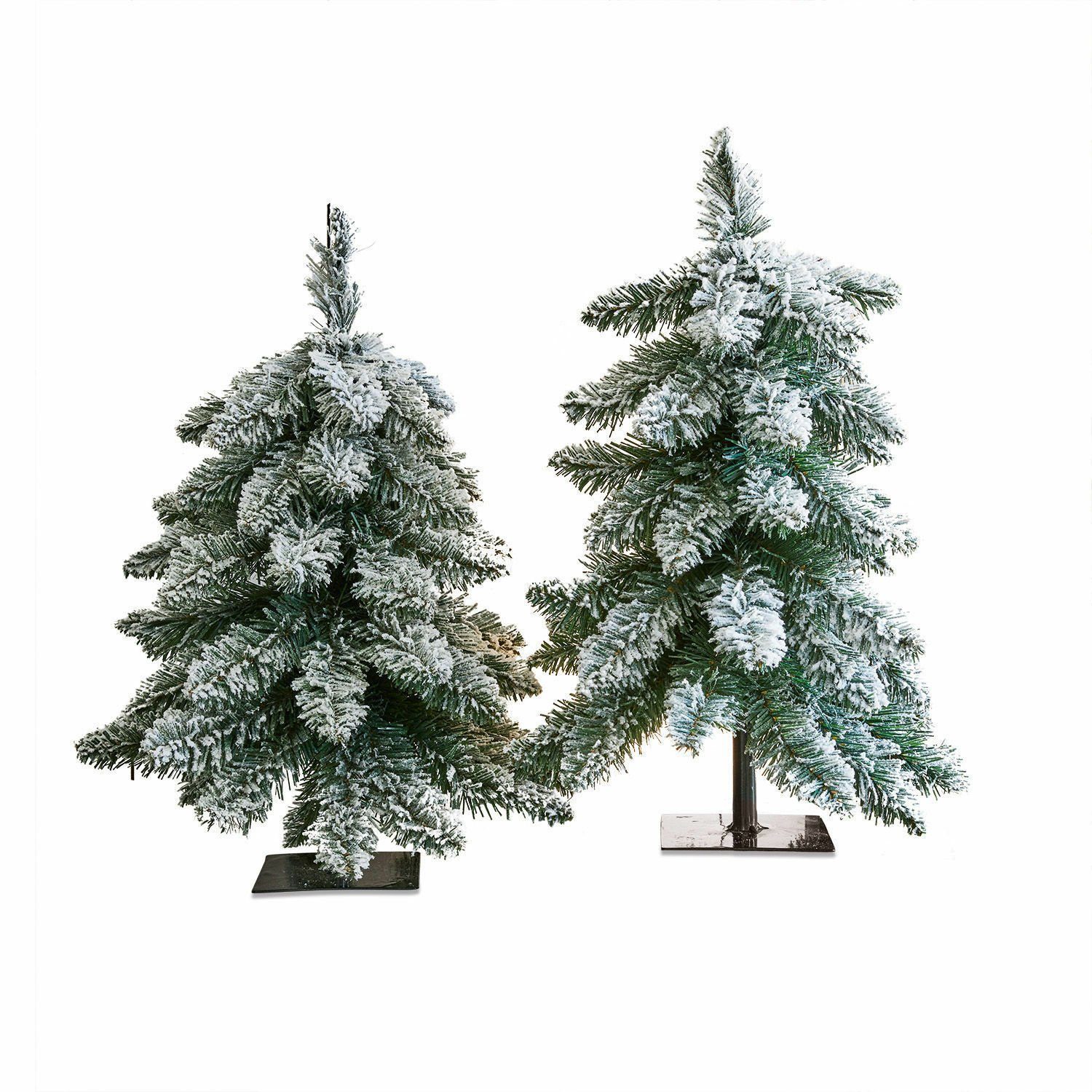 Deko-Baum Set 2er Weihnachtsfigur Mirabeau Willroy grün/weiß