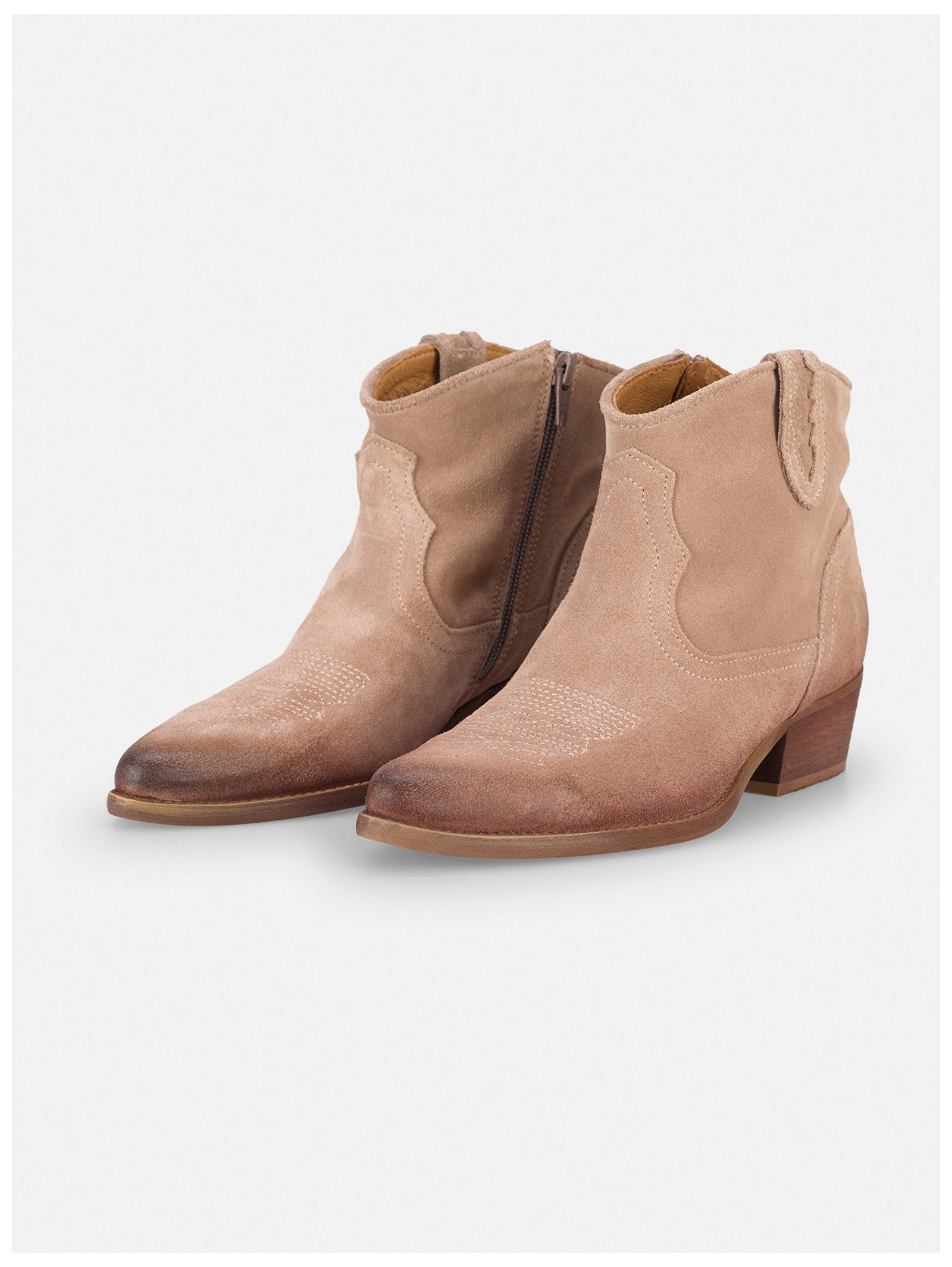 Felmini Stiefelette Leder . Cowboy Stiefelette