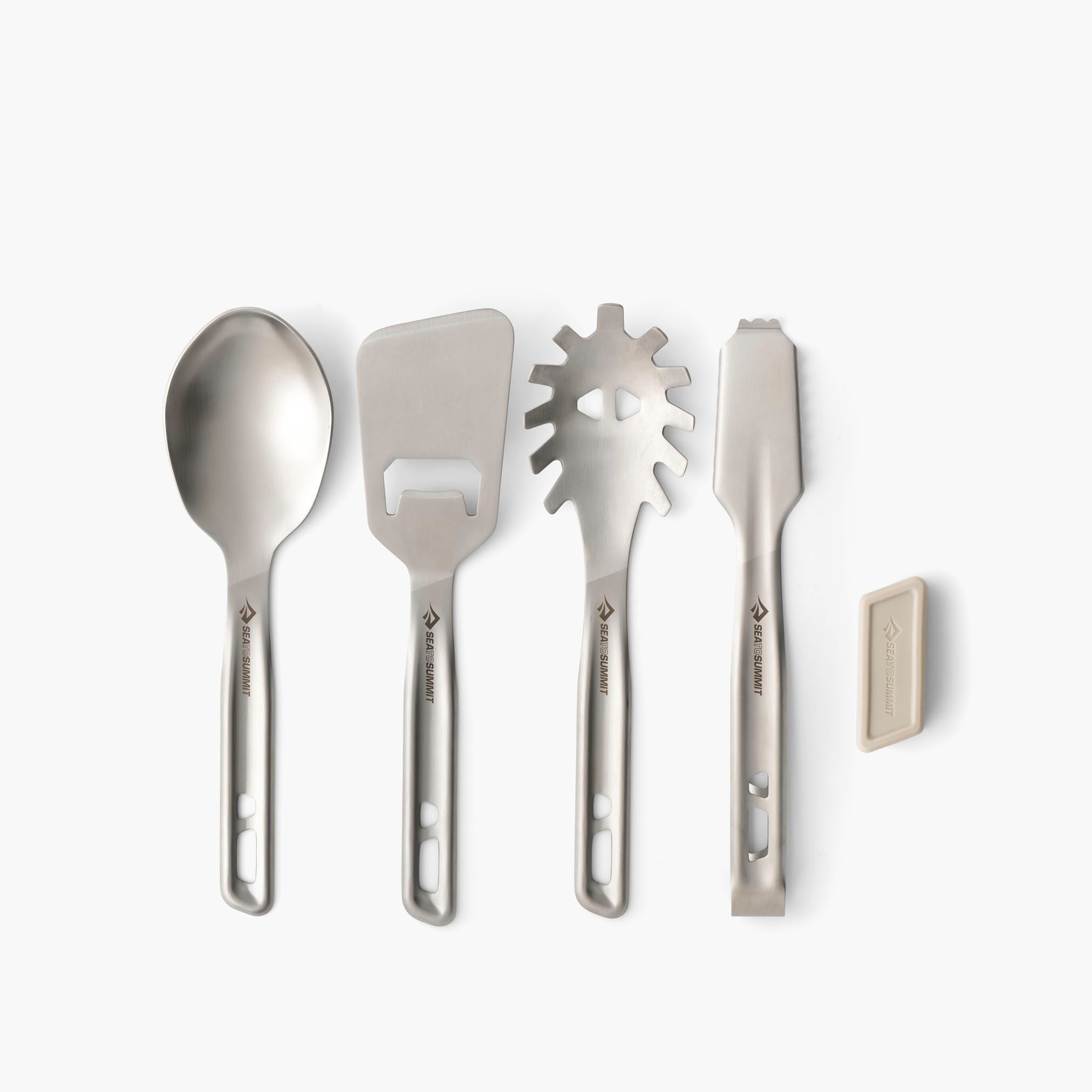 sea to summit Campinglöffel Detour Stainless Steel Utensil Set - [4 Piece] Stainless Steel Grey