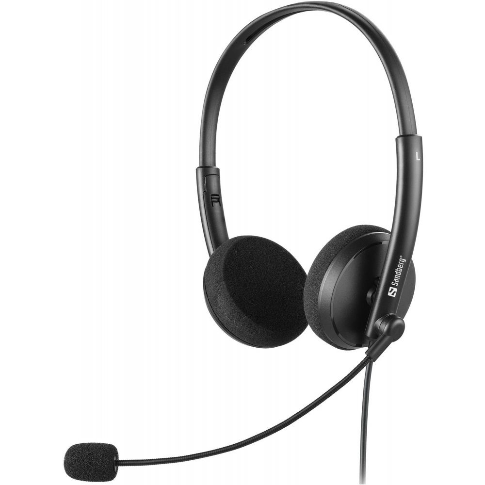 schwarz - On-Ear-Kopfhörer Headset Sandberg - MiniJack