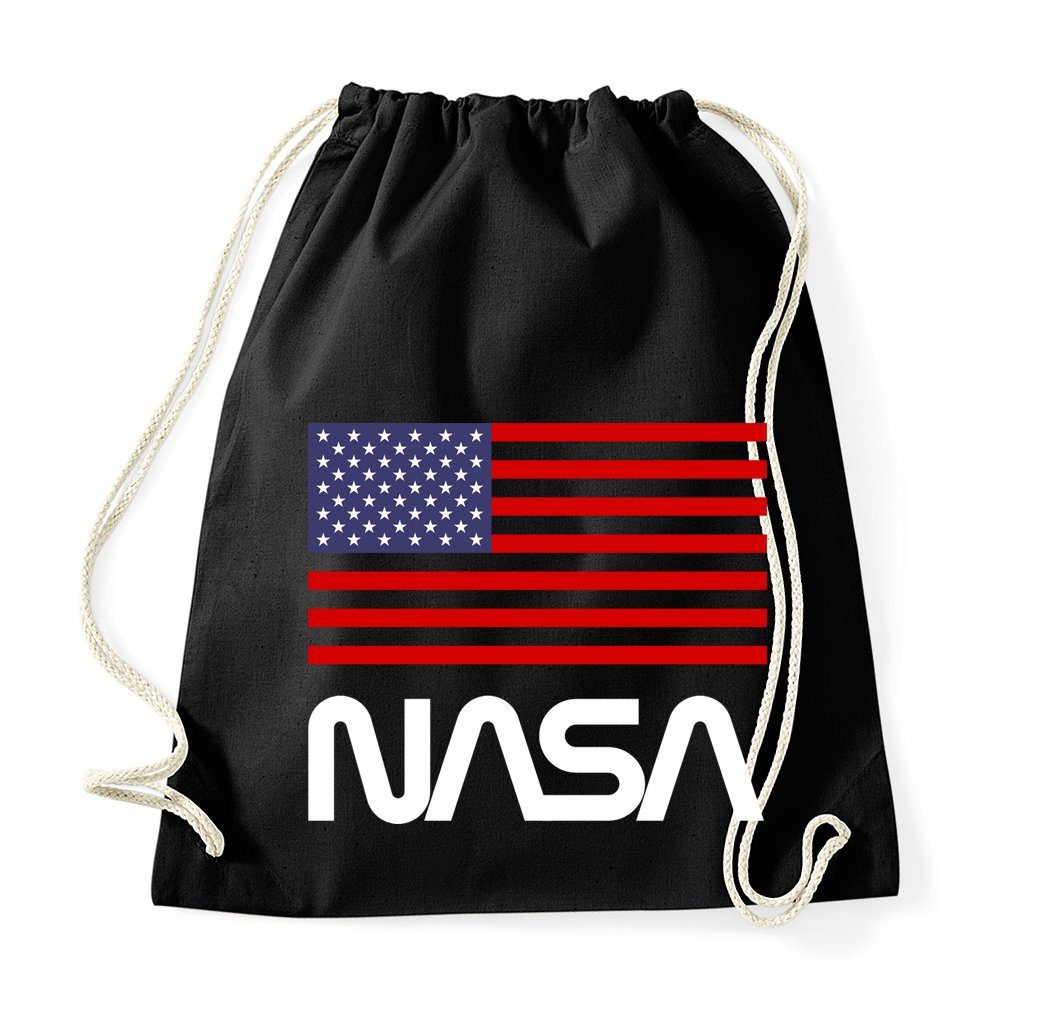 Youth Designz Turnbeutel NASA USA Baumwoll Tasche Turnbeutel, mit modischem Print