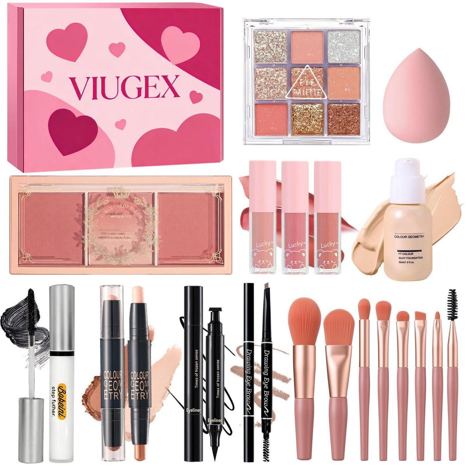 LuxusKollektion Schmink-Set Schminkset All In One Gold Glitzer