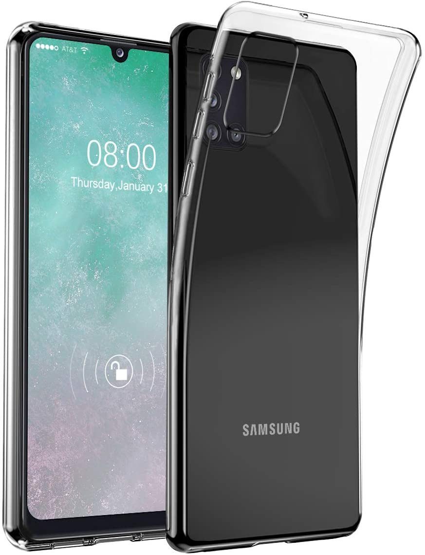 Wisam Smartphone-Hülle Wisam® Schutzhülle für Samsung Galaxy A31 6,4" Silikon Clear Case 16,26 cm (6,4 Zoll)