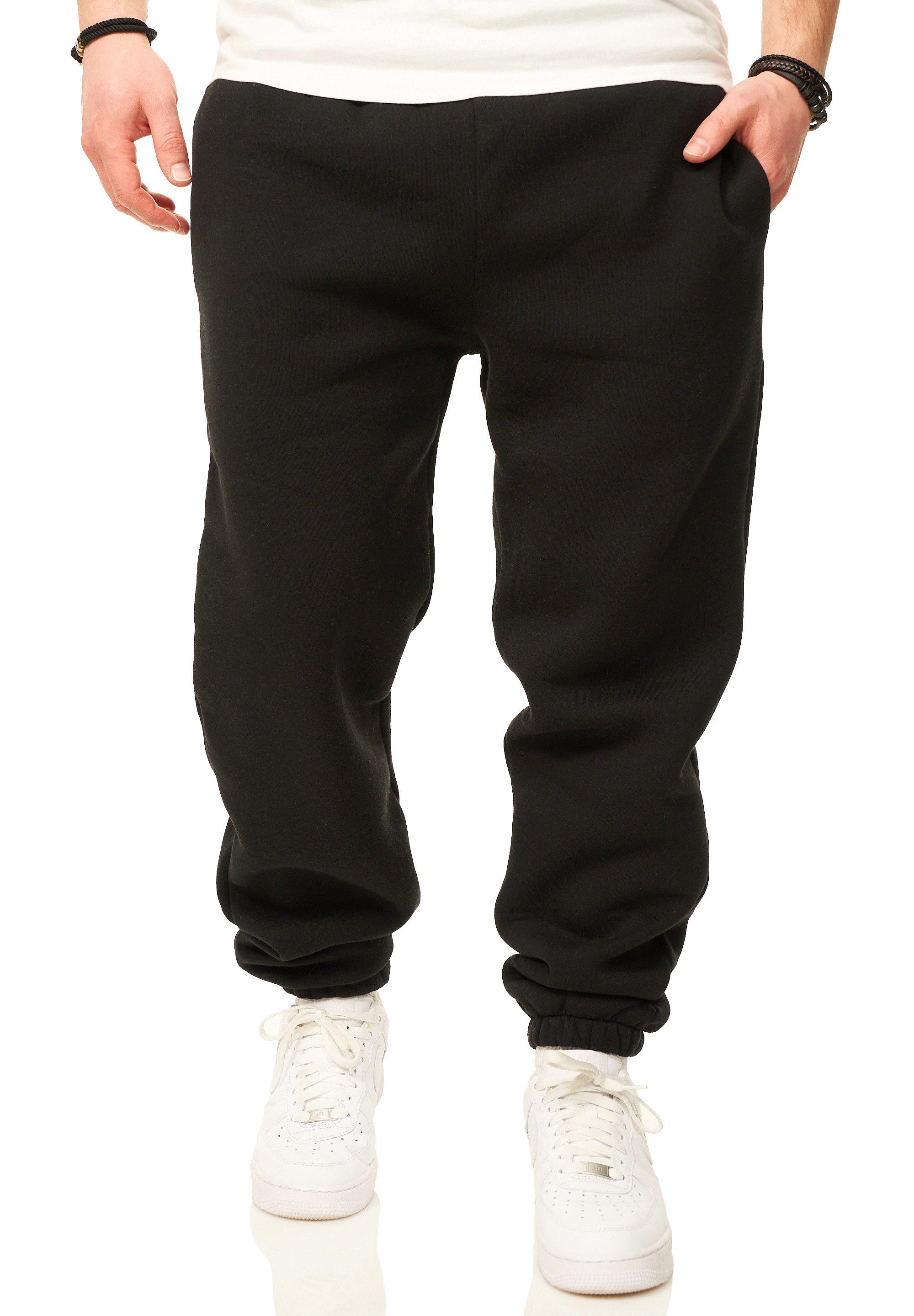 DAILY COTTON Jogginghose im Straight-Fit als Lange Trainingshose Sweatpants Herren Freizeithose mit Bündchen aus Baumwolle