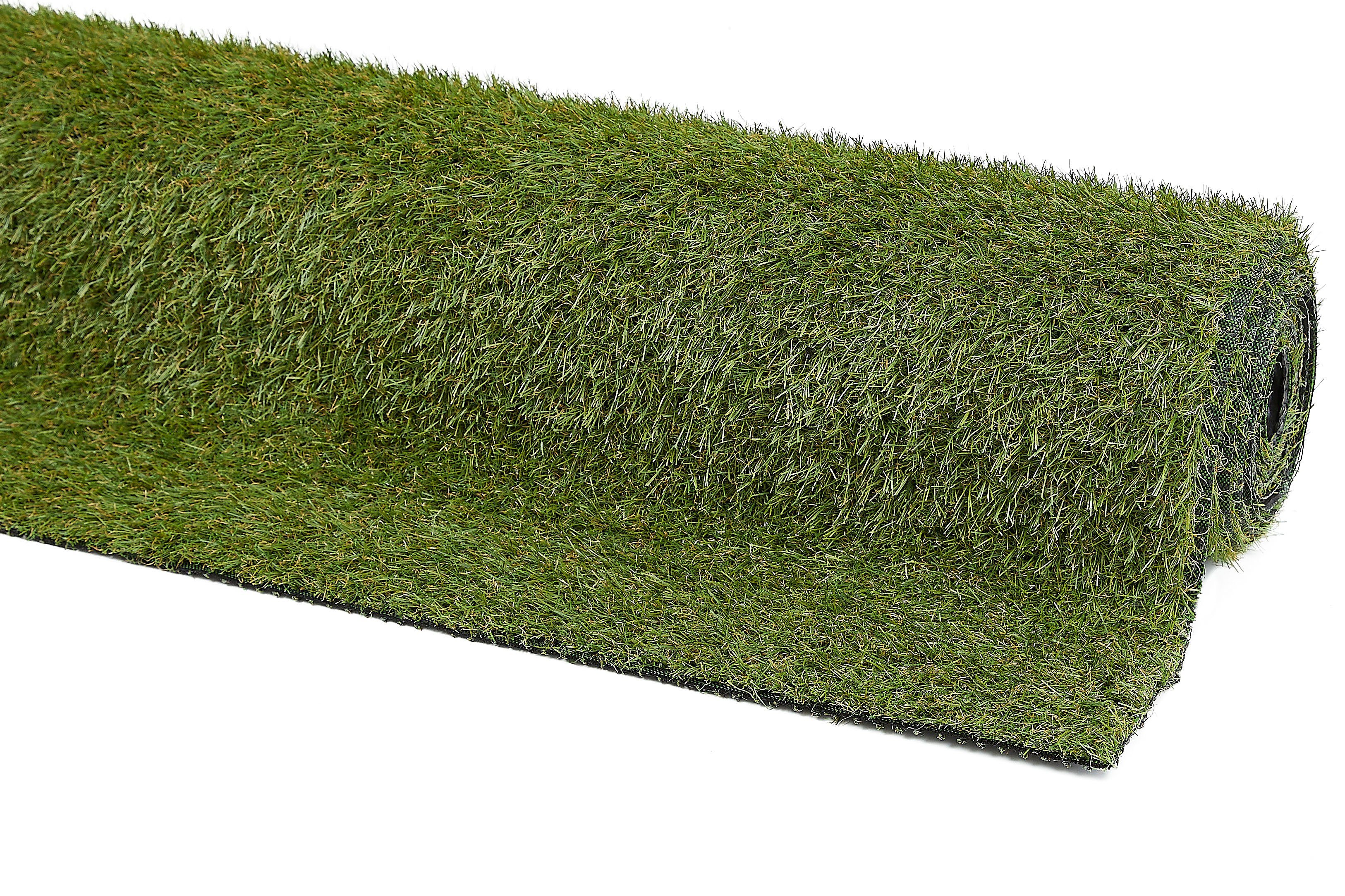 Andiamo Kunstrasen Rasenteppich Casablanca, Gesamthöhe 20 mm, Made in Belgium, rechteckig, realistische Optik, mit Drainagefunktion, strapazierfähig, & UV-stabil