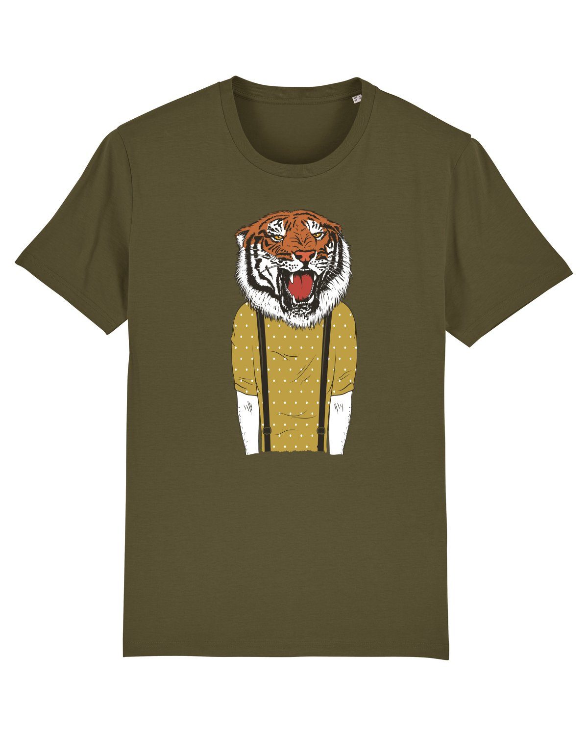 Apparel wat? britisch Head Print-Shirt khaki Tiger (1-tlg)