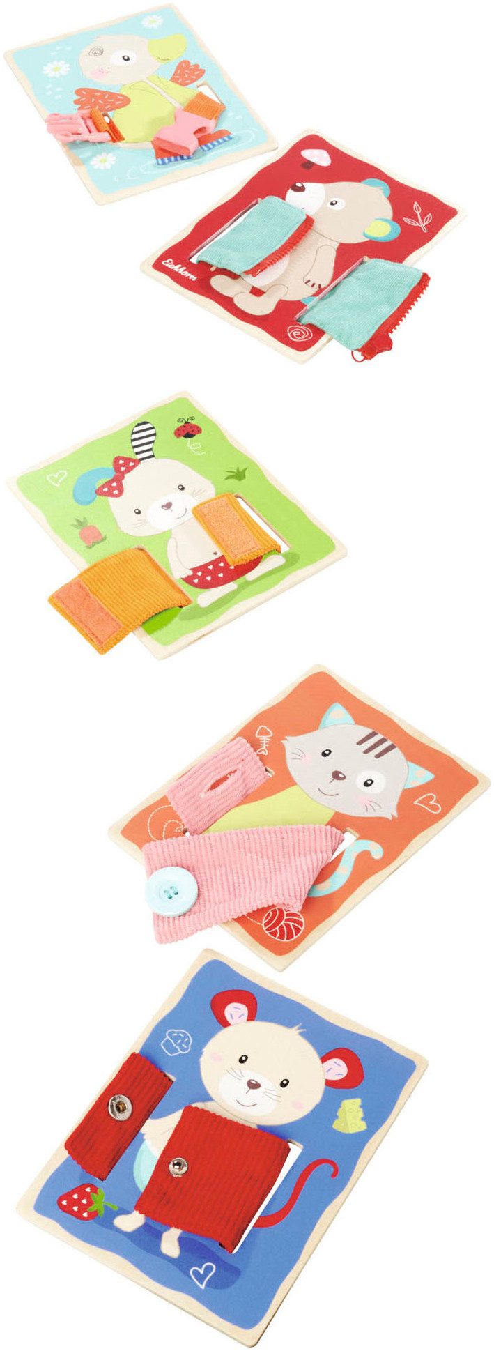 Eichhorn Lernspielzeug Lernbretter Textil (Set, 4-St)