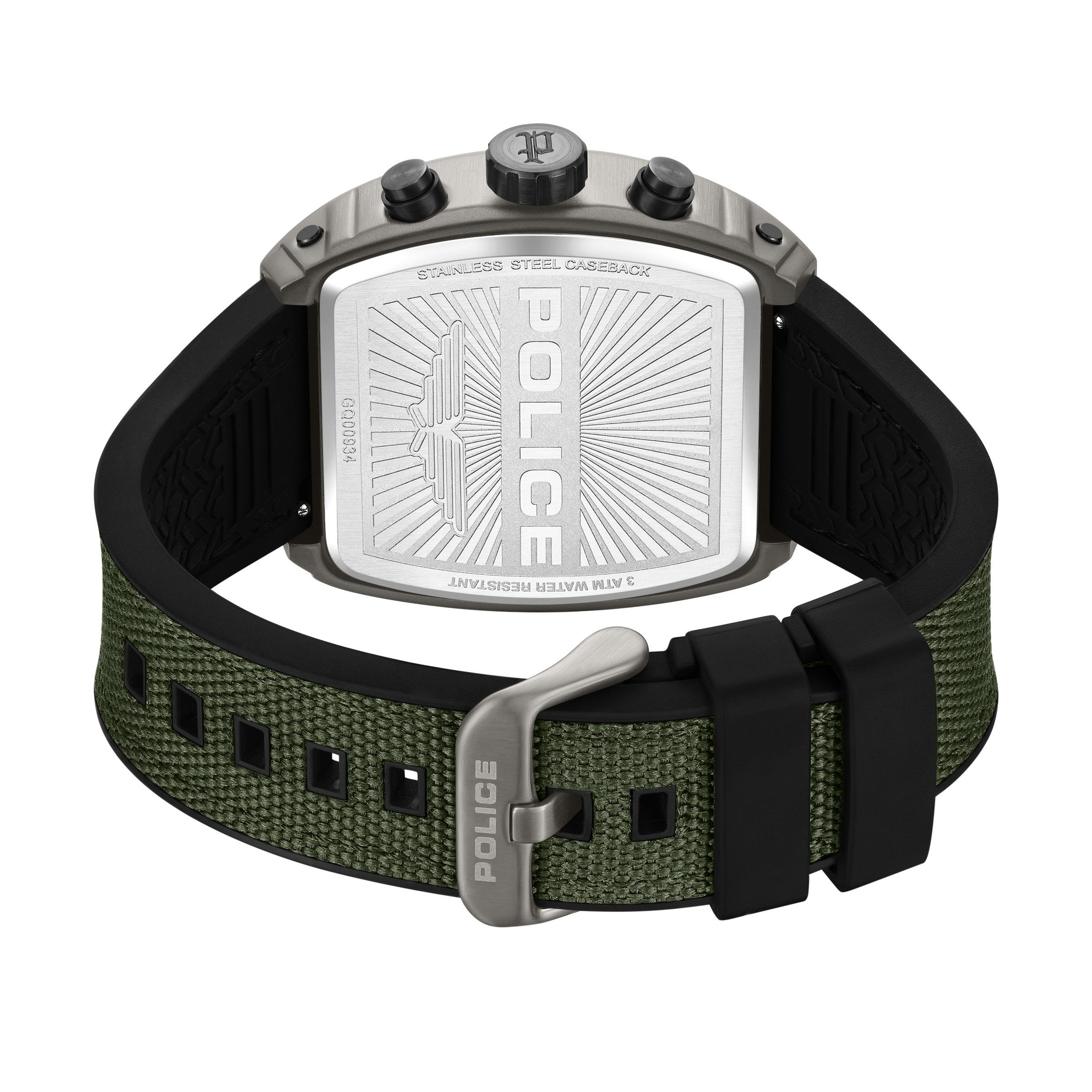 Police Chronograph Coswig PEWGQ0093401, Quarzuhr, Armbanduhr, Herrenuhr, Silikonarmband, analog, Tag
