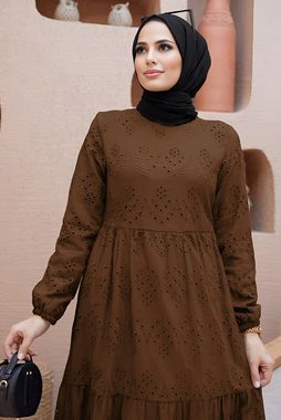 Modabout Maxikleid Langes Kleider Abaya Hijab Kleid Damen - NELB0007D4644KHV (1-tlg)