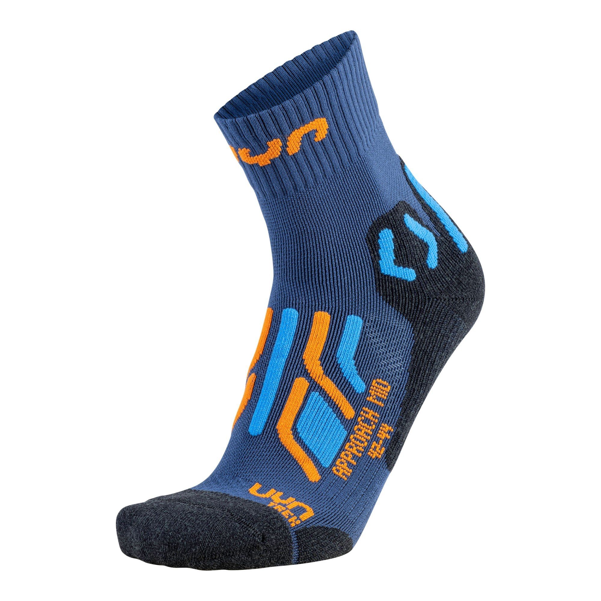 UYN Sportsocken Uyn M Trekking Approach Mid Socks Herren Blue - Orange - Grey Melange