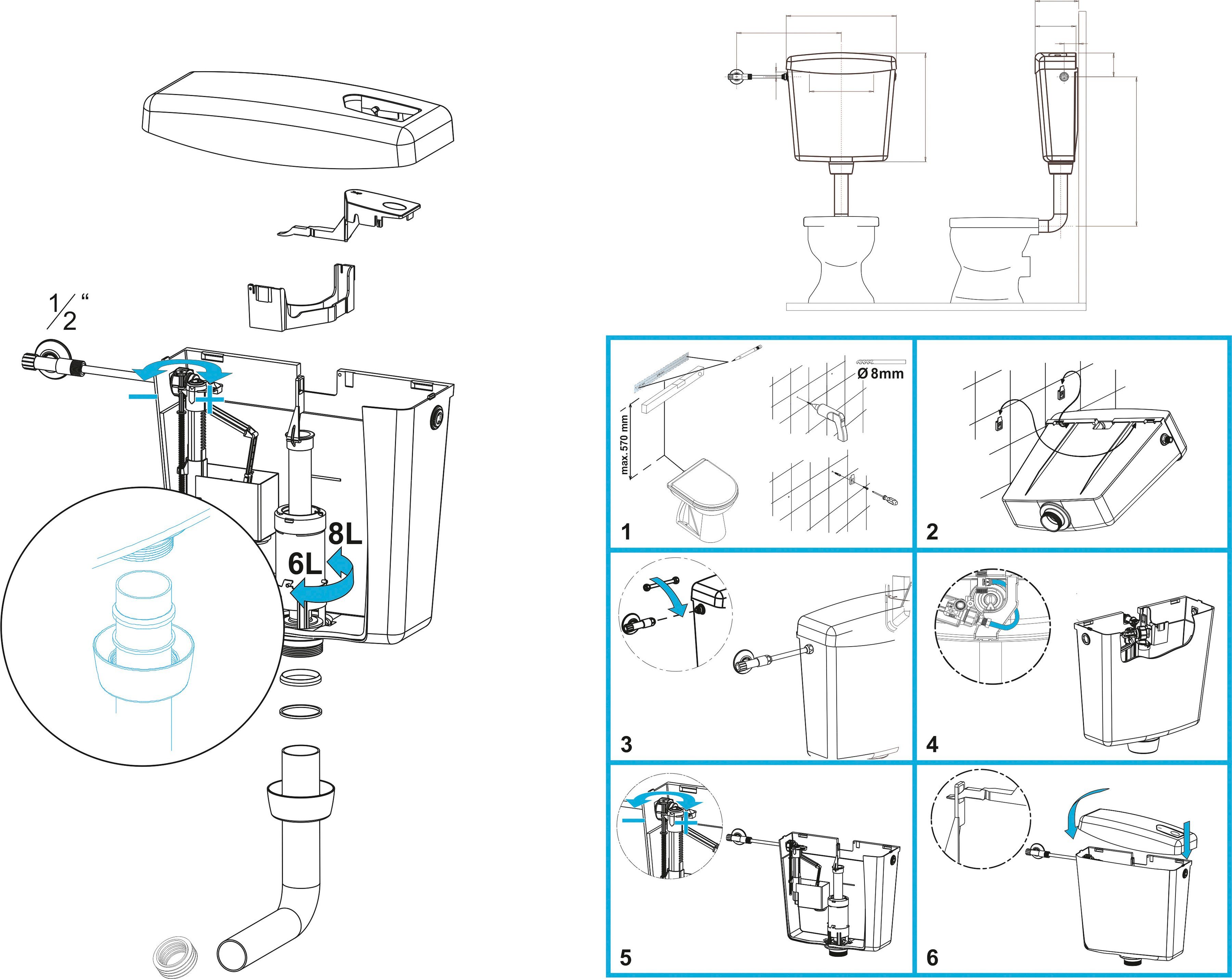 CORNAT Spülkasten KELLU, vollisoliert